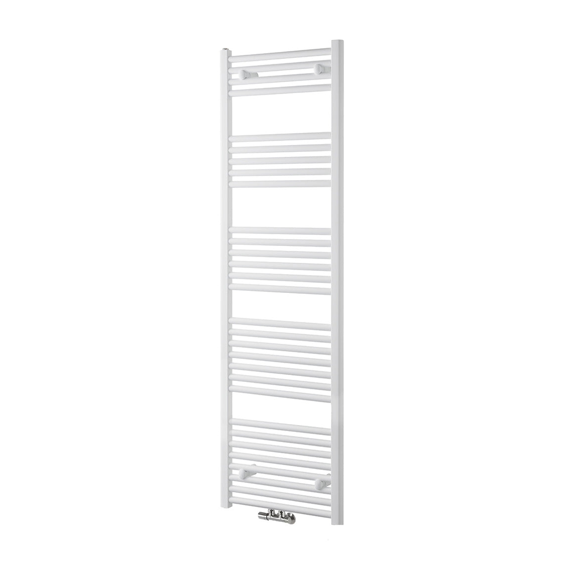 Vertical Central Connection Towel Radiator White Single Straight 1600 x 600 mm