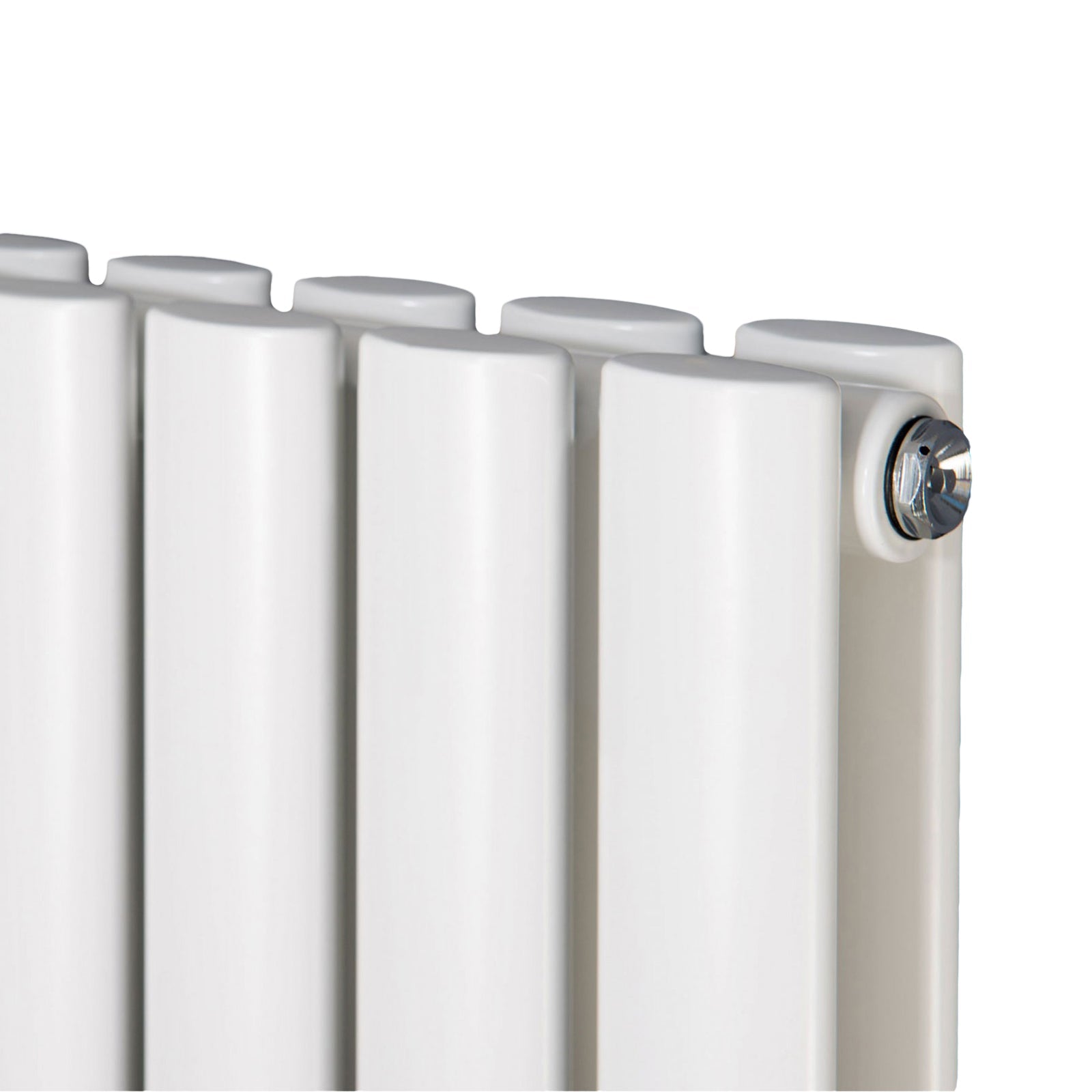 Vertical Central Connection Radiator White Double Oval Tube 1800 x 480 mm
