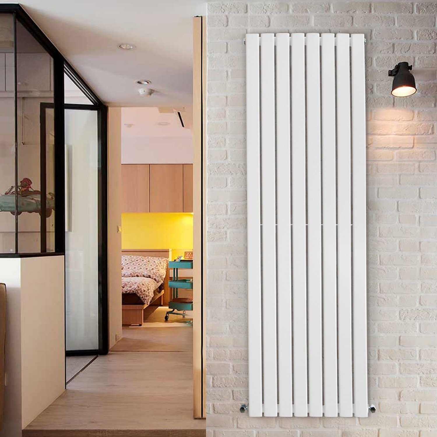 Honeywell Vertical Flat Panel Designer Radiator 1800mm H X 546mm W - White