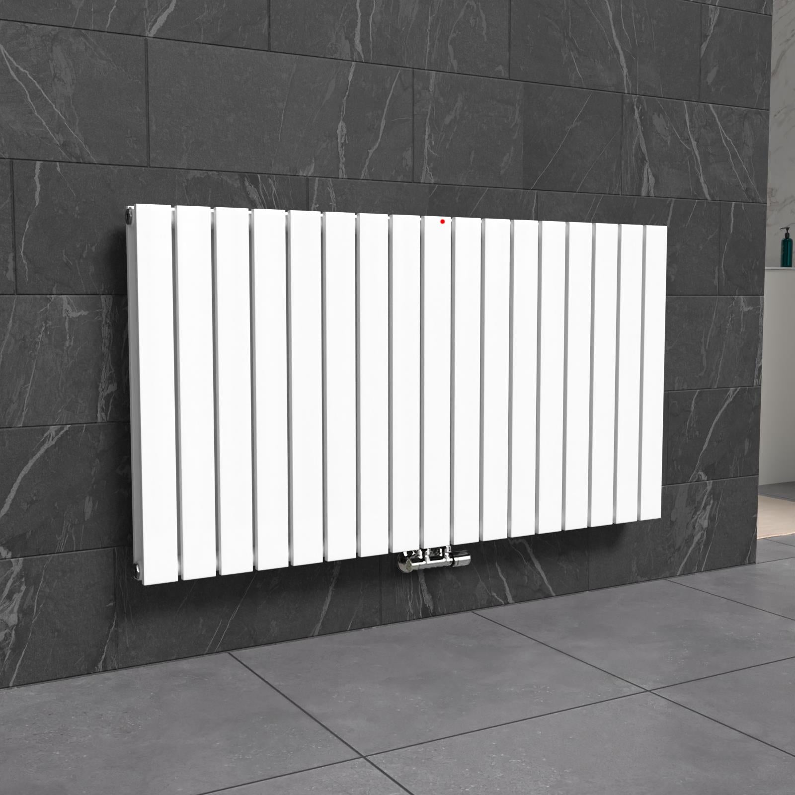 Horizontal Flat Panel White Side Connection Radiator 600 X 1158 mm