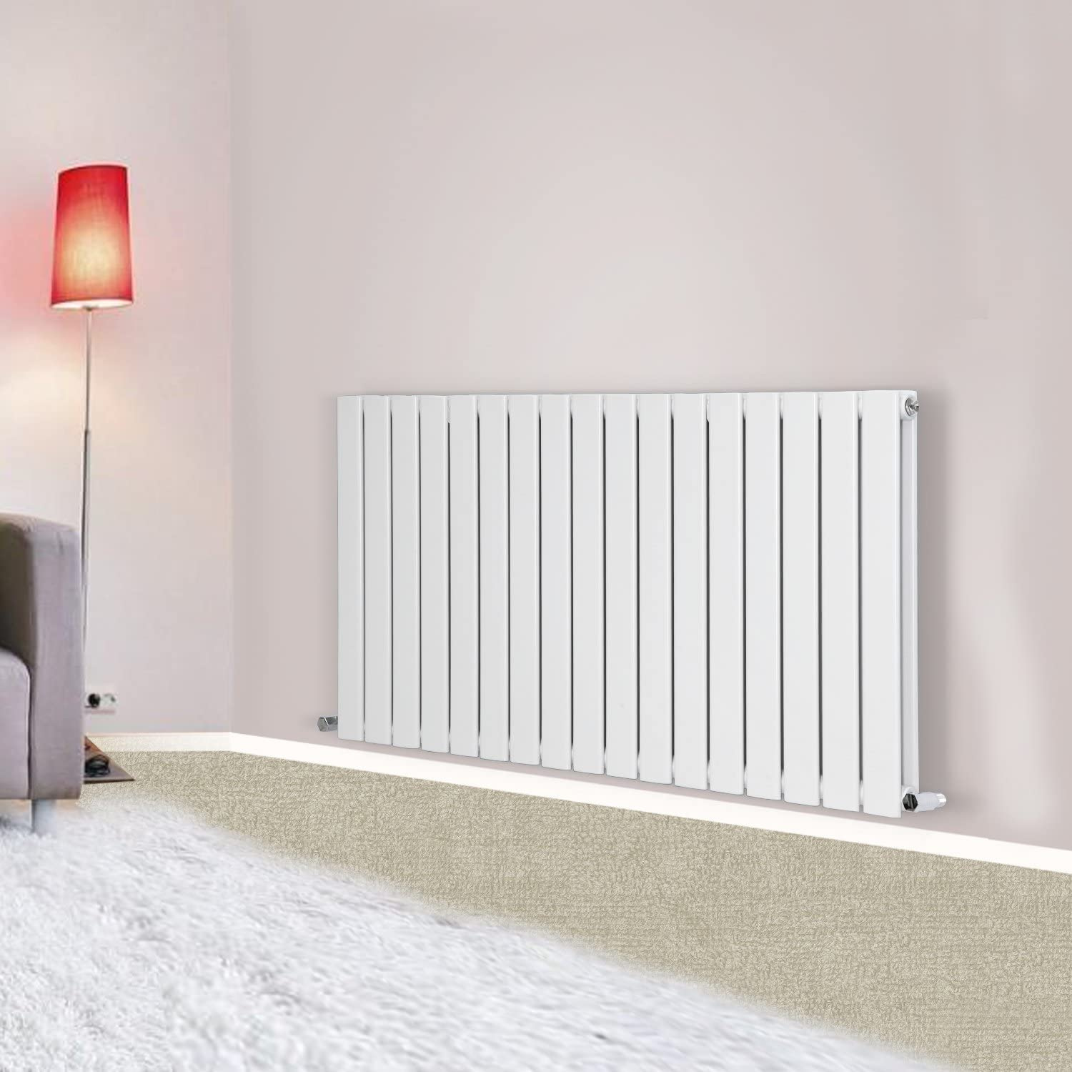 Honeywell Designer Horizontal Radiator Double Flat Panel 600mm H X 1158mm W - White