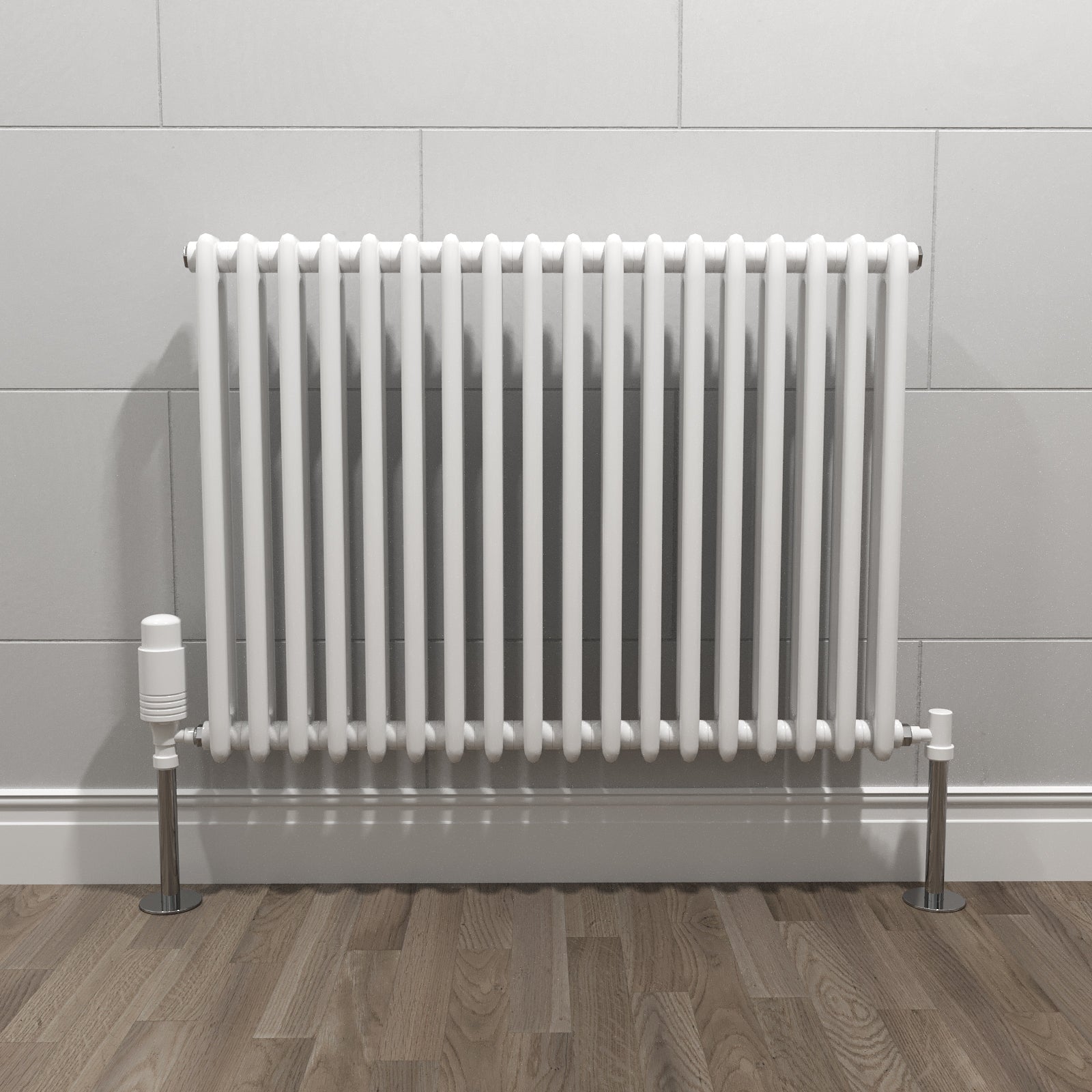 Traditional Radiator 600 x 828 mm Horizontal Double Column White