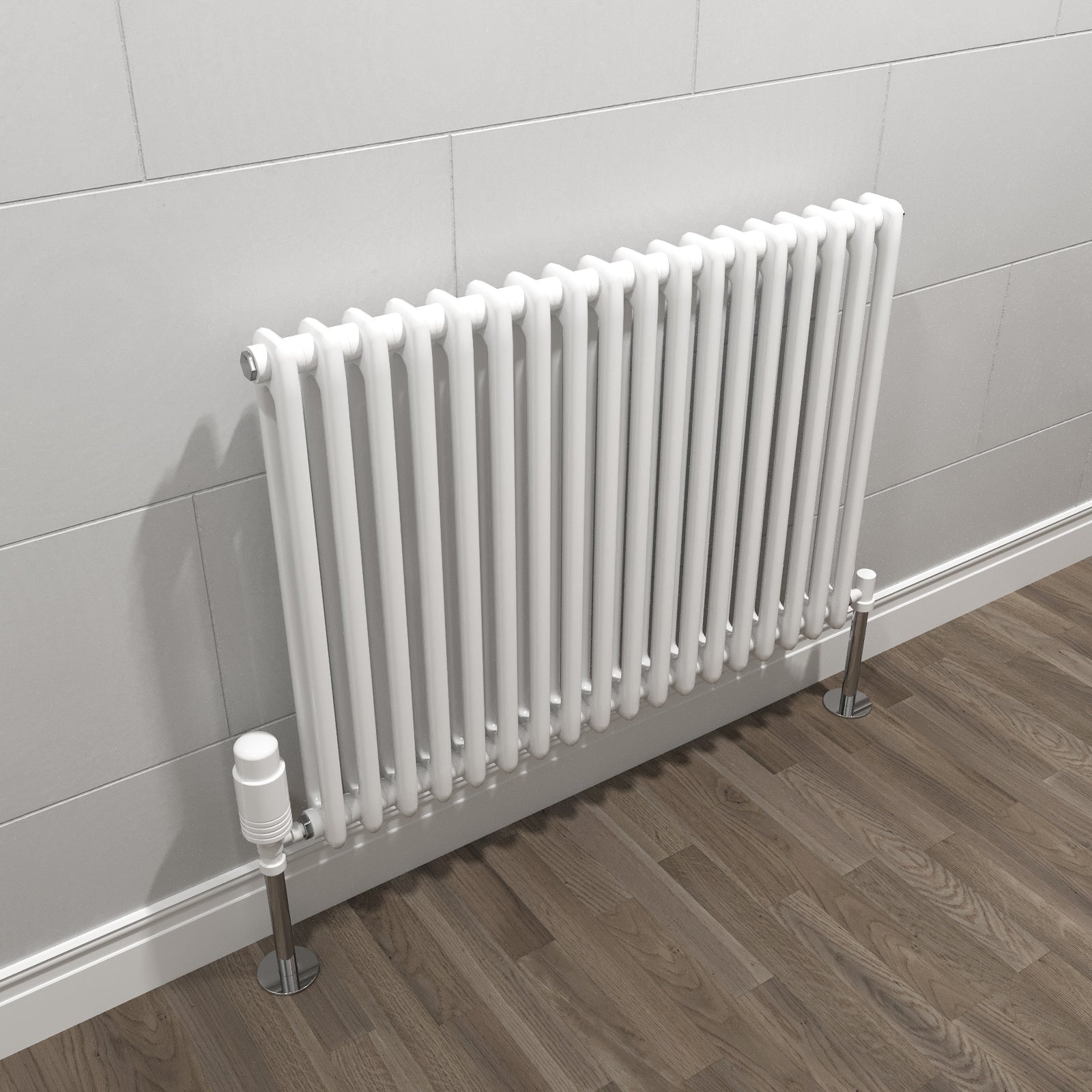 Traditional Radiator 600 x 828 mm Horizontal Double Column White