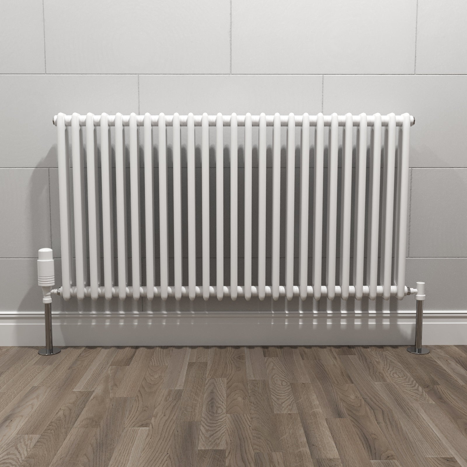 Traditional Radiator 600 X 1145 mm Horizontal Double Column White