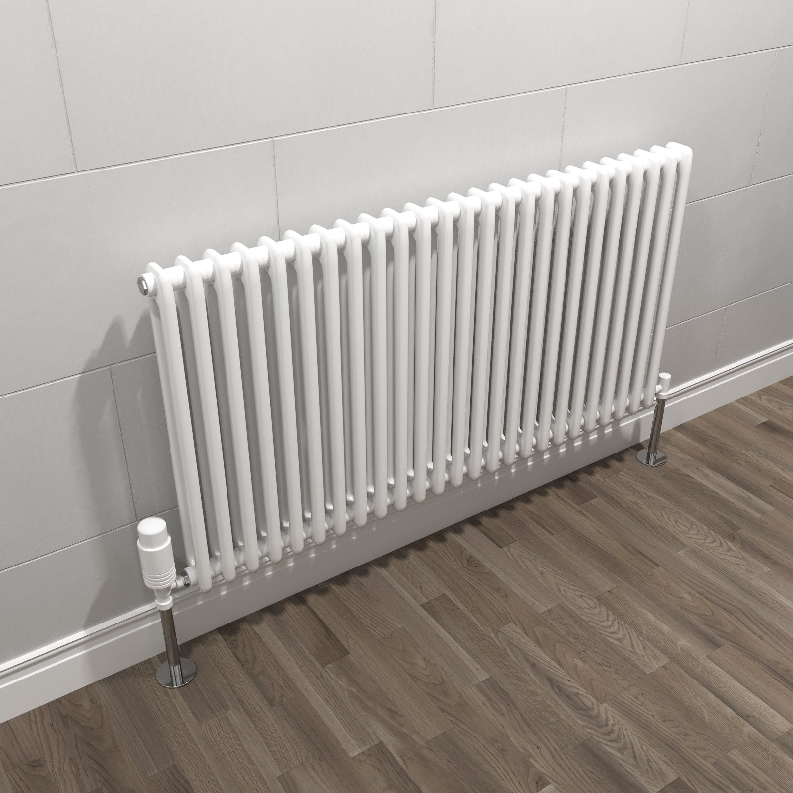 Traditional Radiator 600 X 1145 mm Horizontal Double Column White
