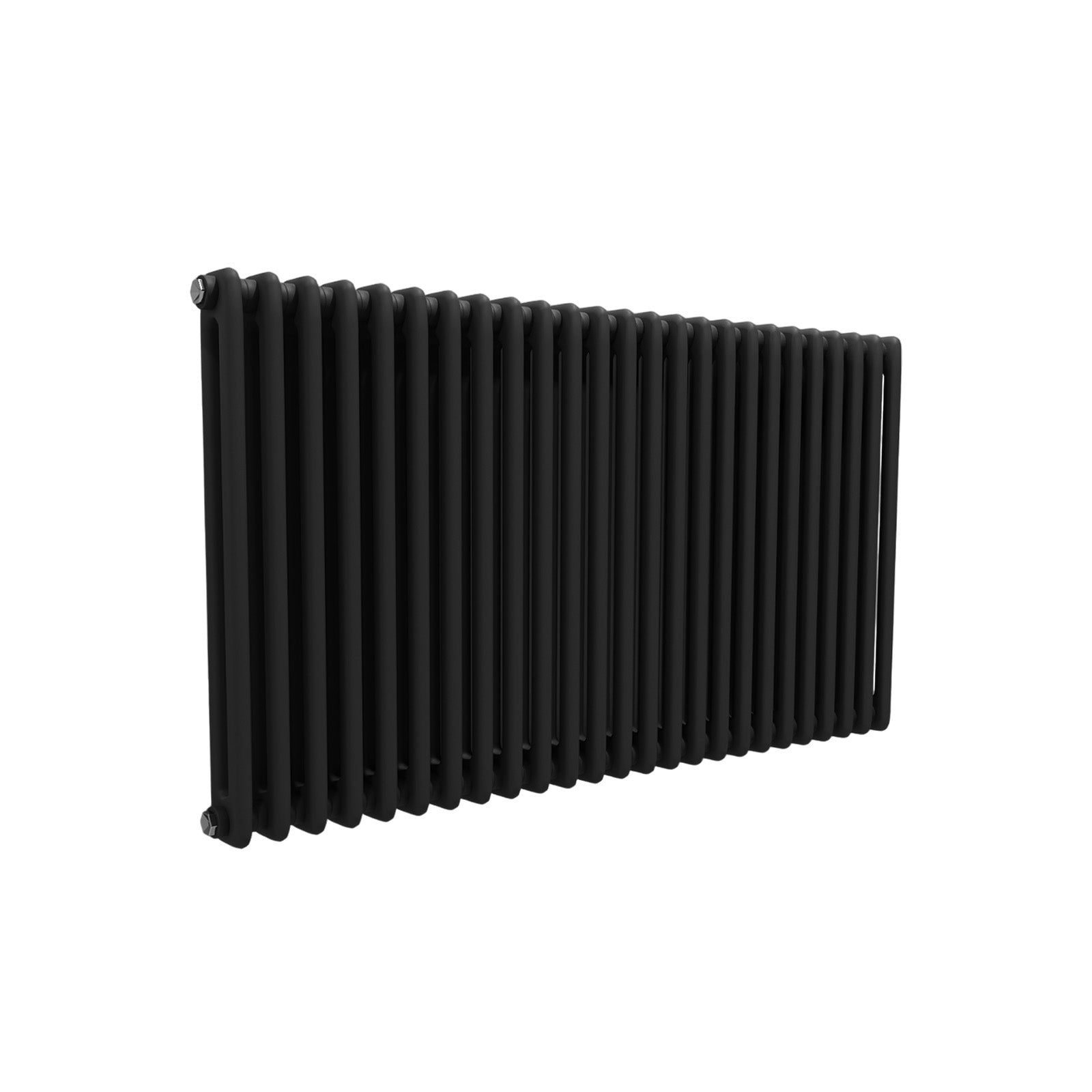 Traditional Radiator 600 X 1145 mm Horizontal Double Column Matte Black