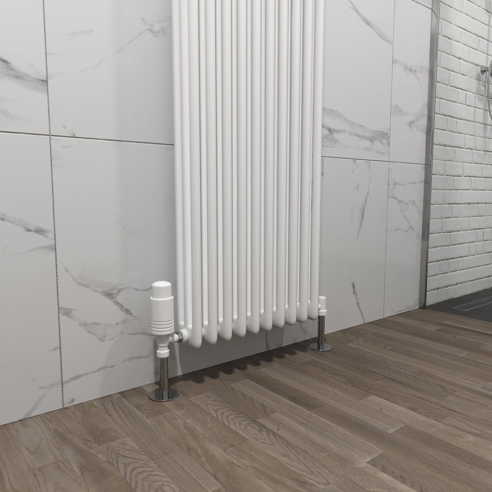 Honeywell 1800 X 470 mm Vertical Triple Column White Traditional Radiator