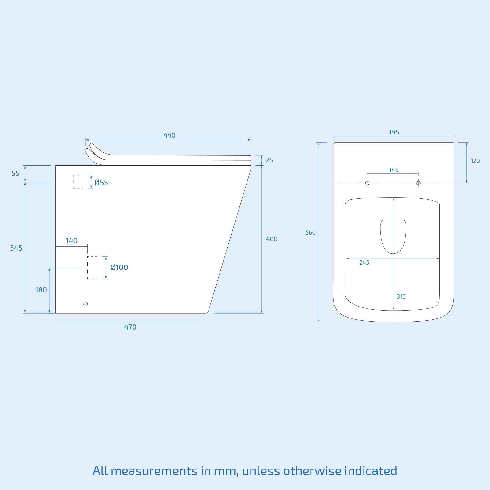 Afern White 1100mm Freestanding Basin Cabinet, WC Unit and Square BTW Toilet