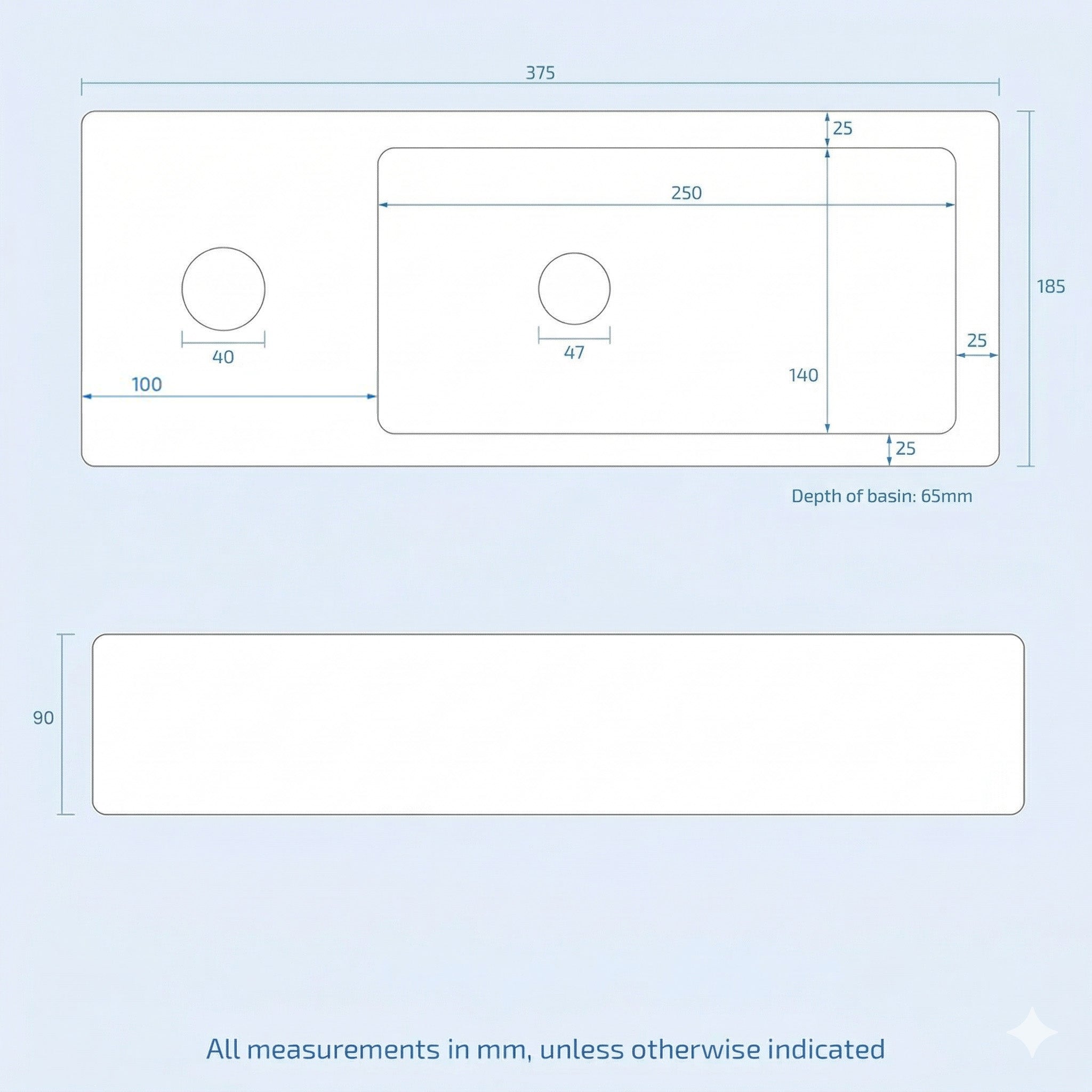 Melbourne Cloakroom Round BTW Toilet & Wall Hung Basin Left Hand Set
