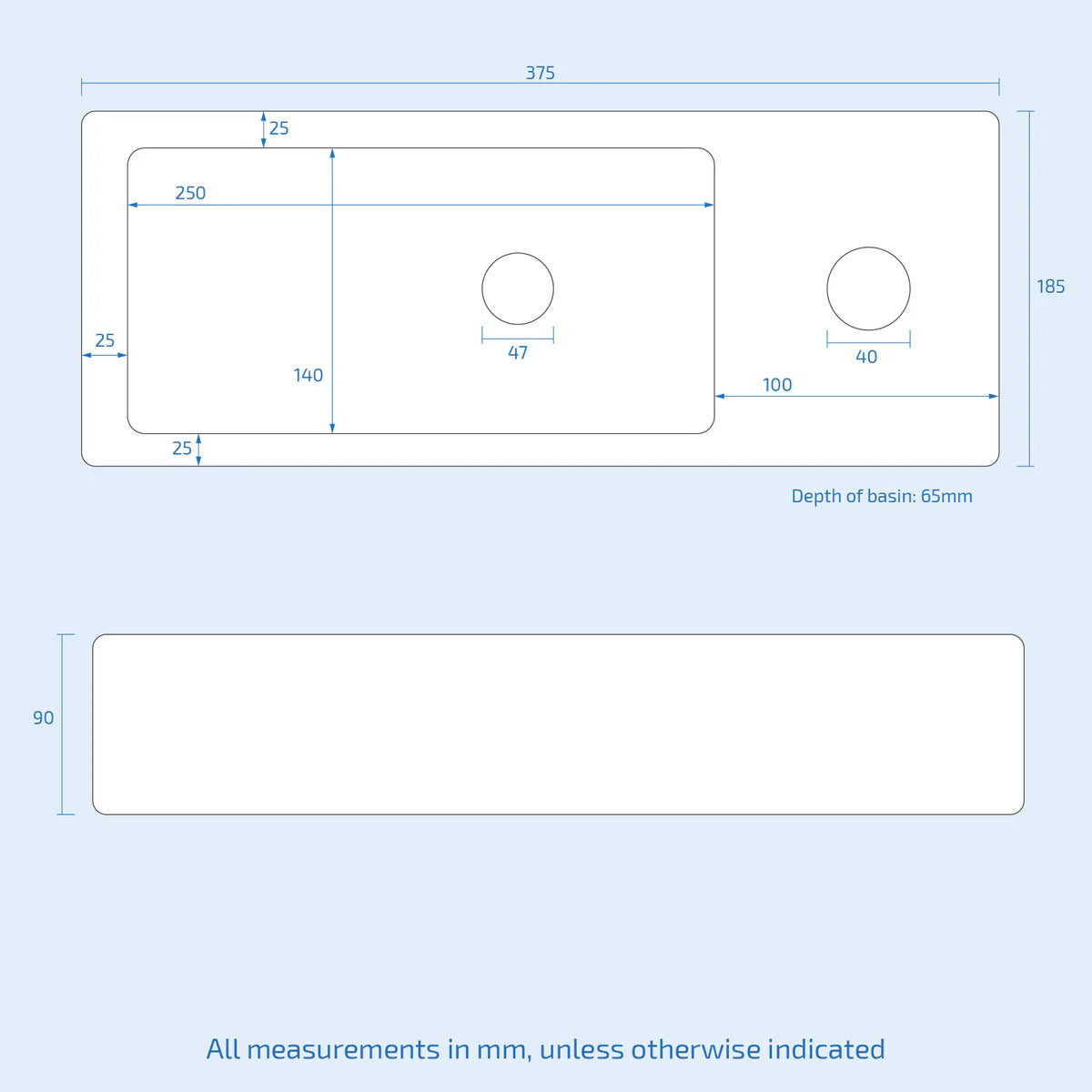 White Round Close Coupled Toilet with Cloakroom RH 360mm Wall Hung Basin