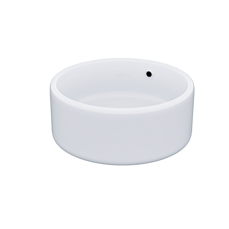 Merton 800mm Dark Grey Freestanding Countertop Vanity Basin Unit 2-Drawer Cabinet with 410mm Modern Round White Countertop Basin