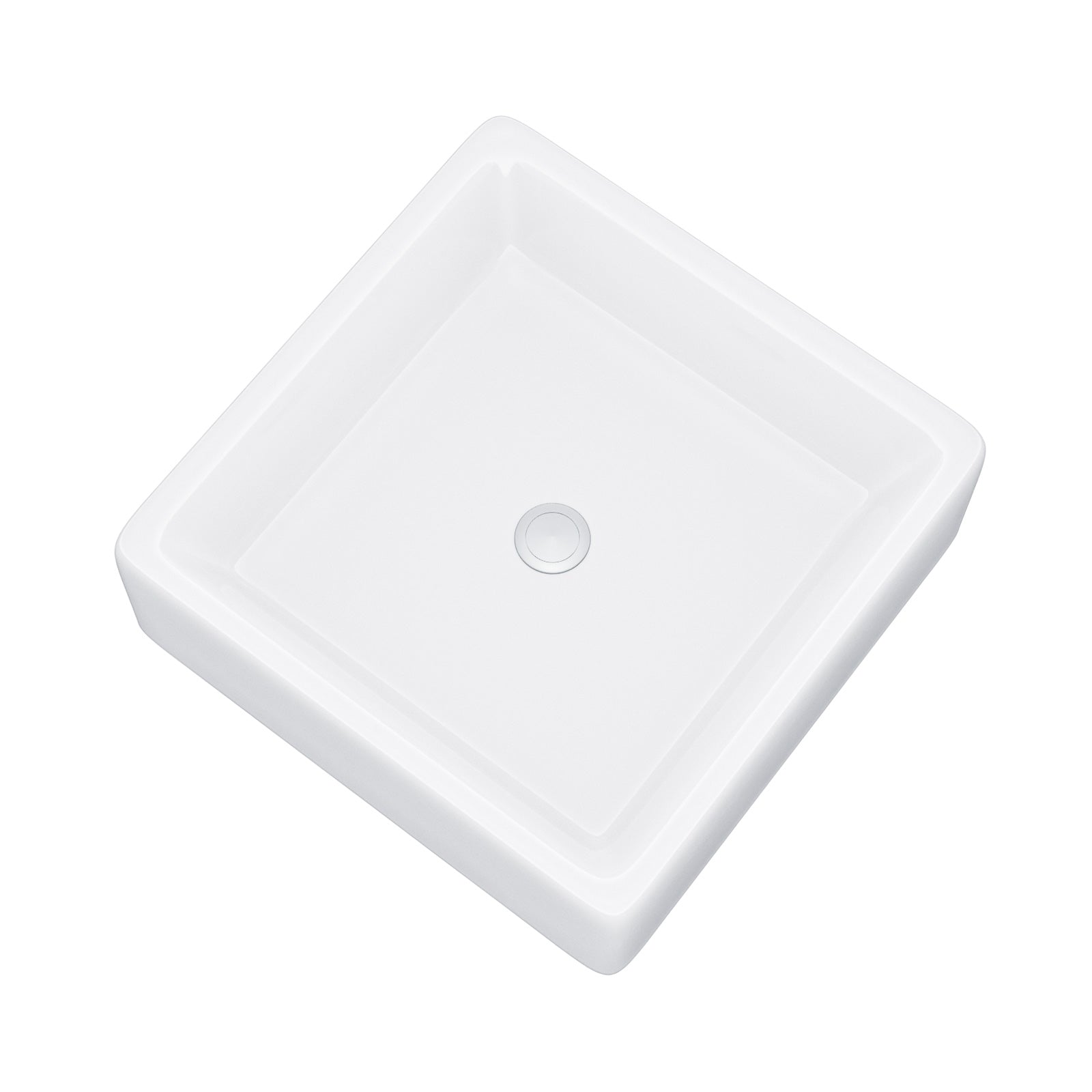 Leven 385 X 385mm Cloakroom Square Stand Alone Counter Top Basin Sink