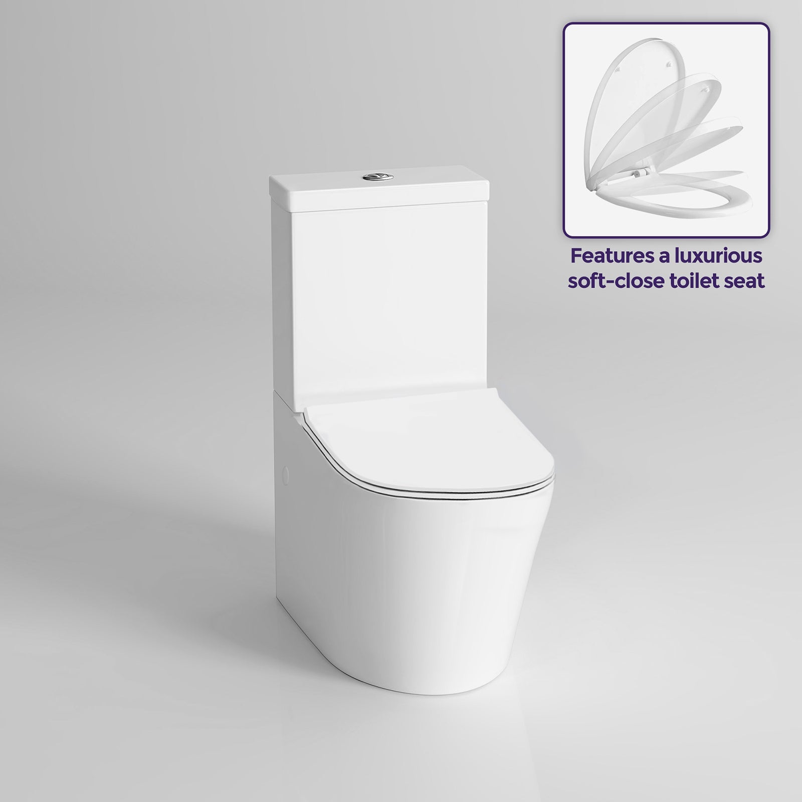 Ellen 550mm Floor Standing Flat Pack Vanity Basin Unit & Close Coupled WC Toilet White