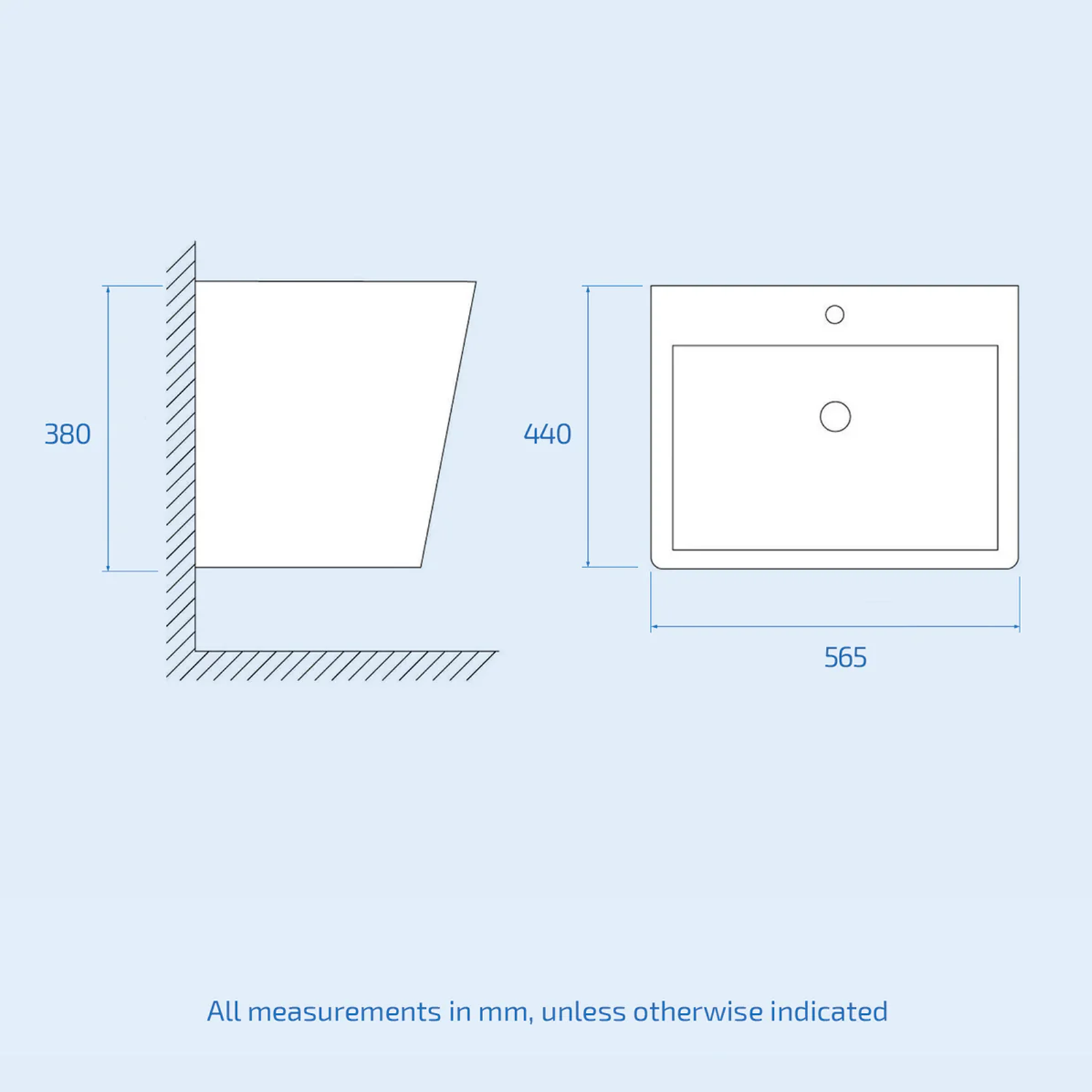 White Modern Cloakroom Wall Hung Ceramic Basin & Theo Contemporary Rimless Close Coupled Toilet Set