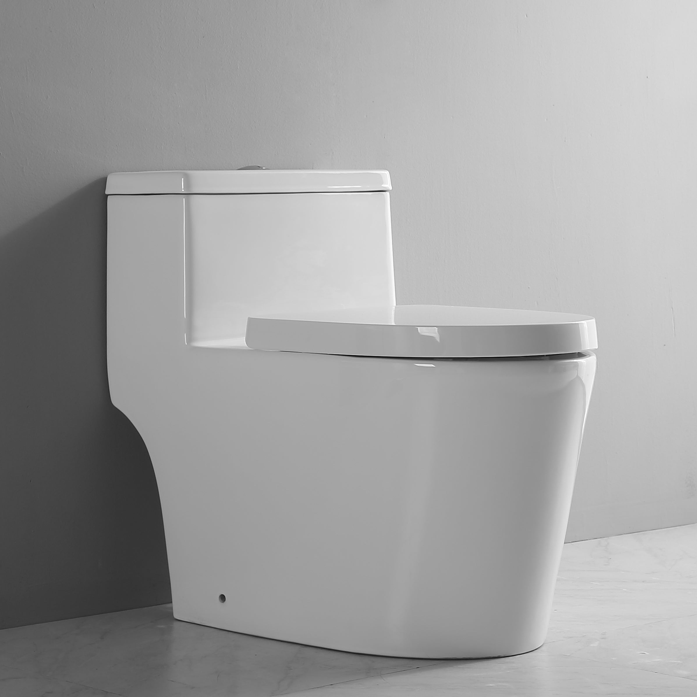 Atlanta Round Rimless One Piece Toilet Pan with Soft Close Seat