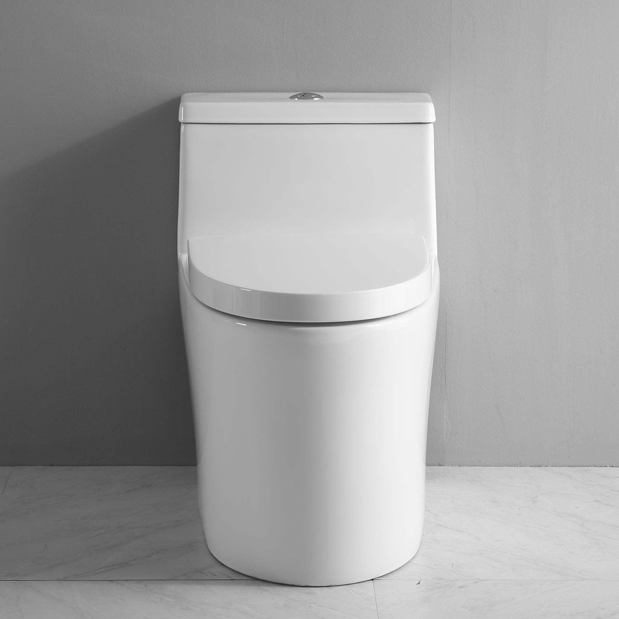 Atlanta Round Rimless One Piece Toilet Pan with Soft Close Seat