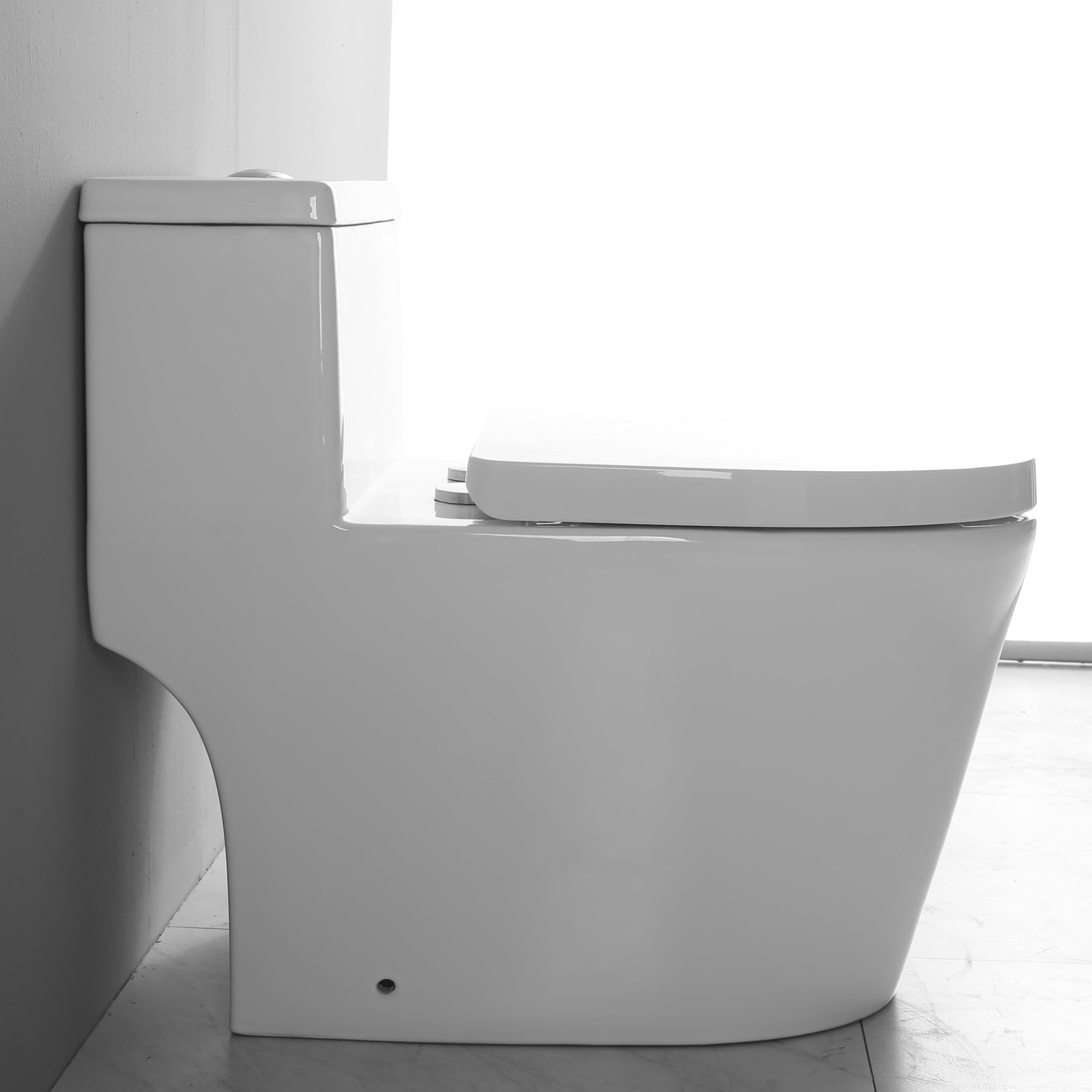 Atlanta Round Rimless One Piece Toilet Pan with Soft Close Seat