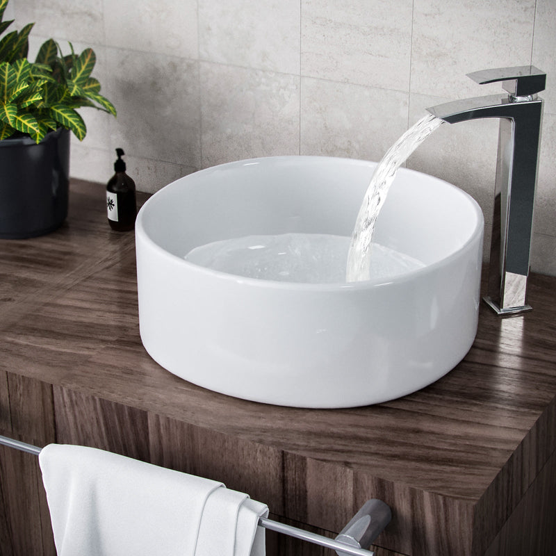 Nanuya 800mm Grey Wall Hung 2 Drawer Vanity Unit with 410mm White Round Countertop Basin Set