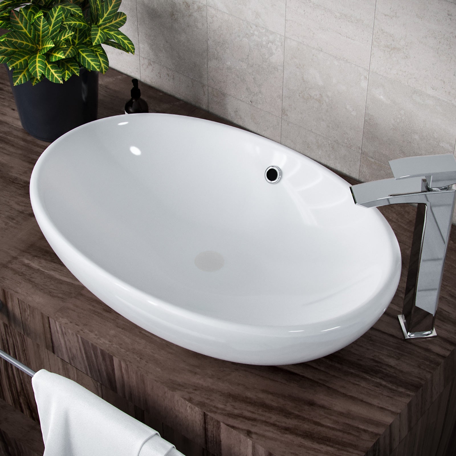 Morar Oval 600 mm Large Counter Top Basin