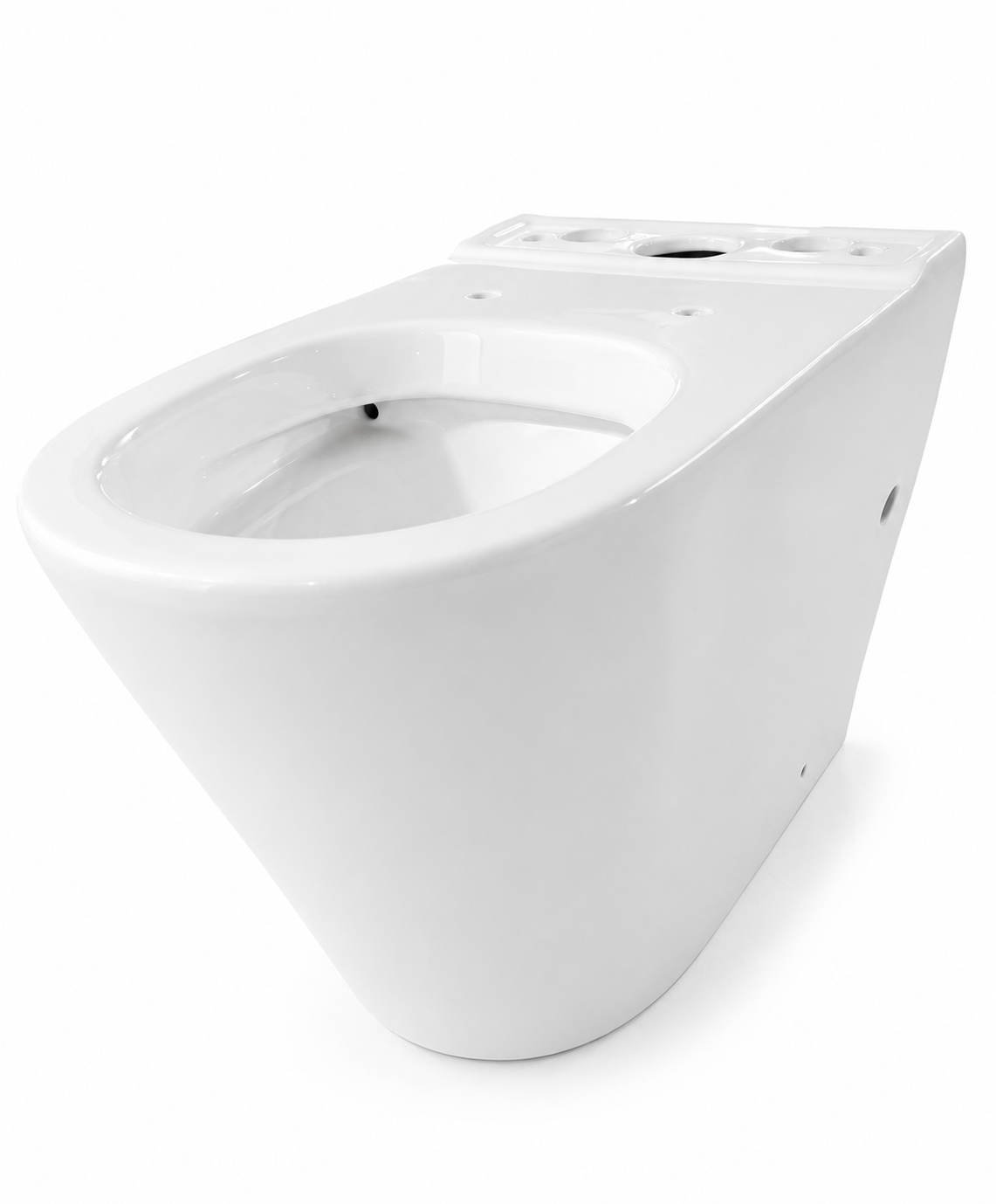 Cobley Round Comfort Height Rimless Close Coupled Cistern, Pan and Seat