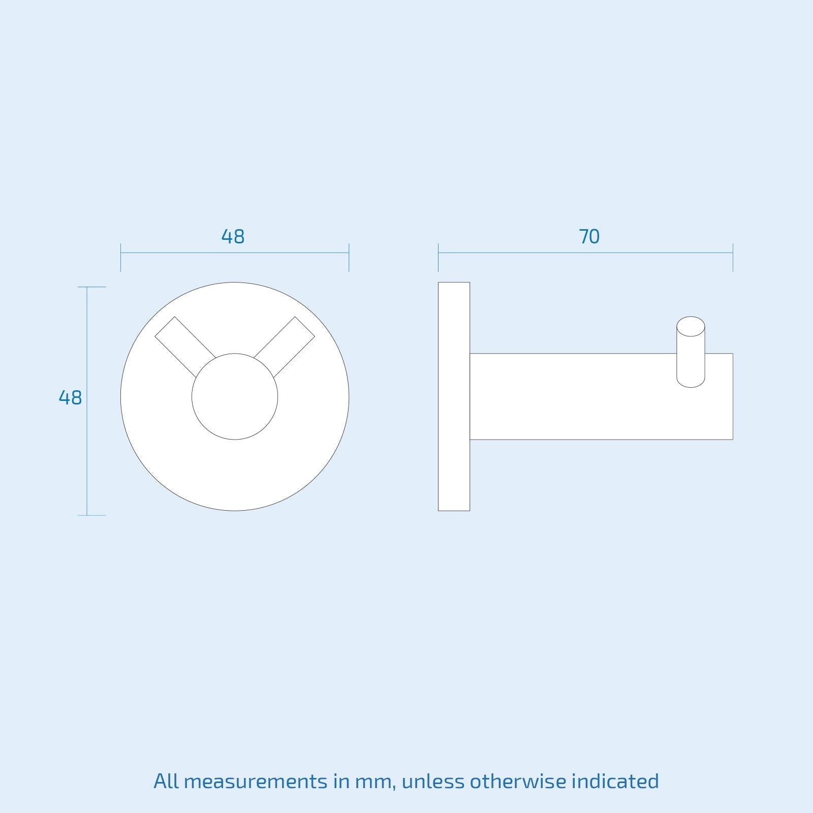 Modern Round Black Matte Robe Hook