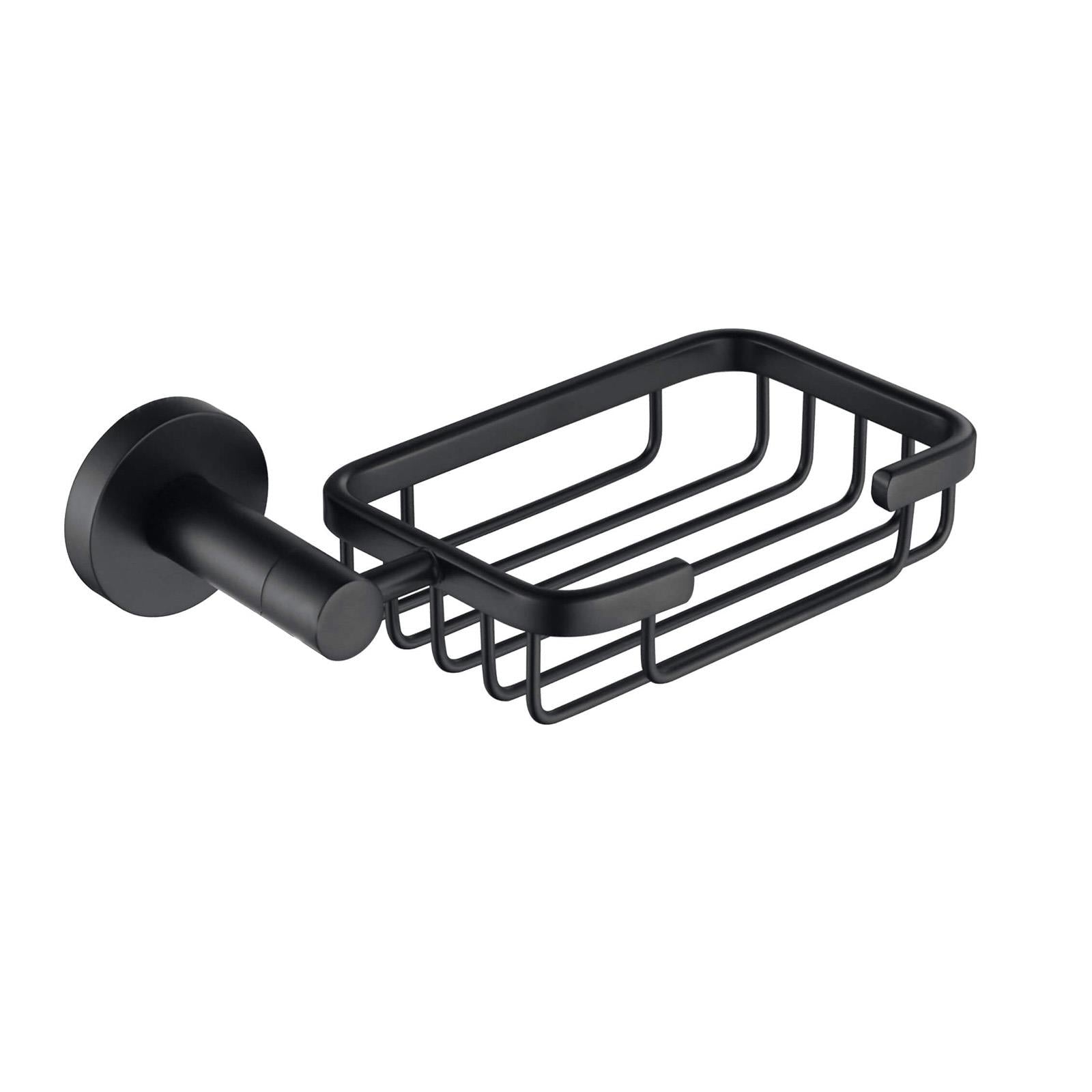 Modern Round Black Matte Soap Dish