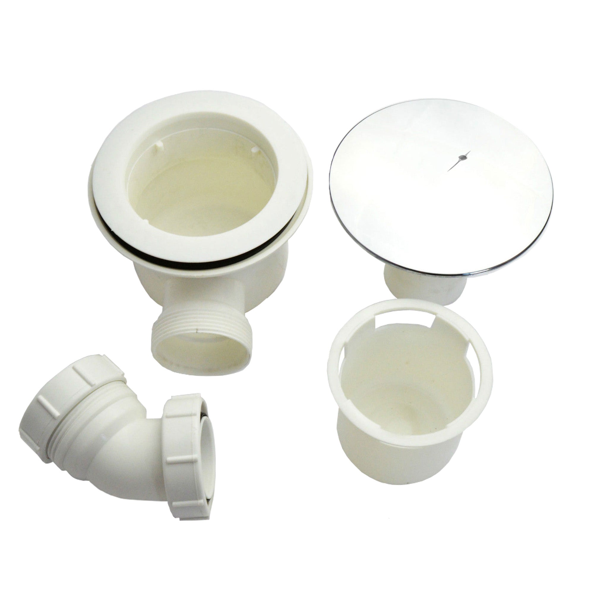 90mm Chrome Top Fast Flow Shower Tray Waste For Shower Enclosures