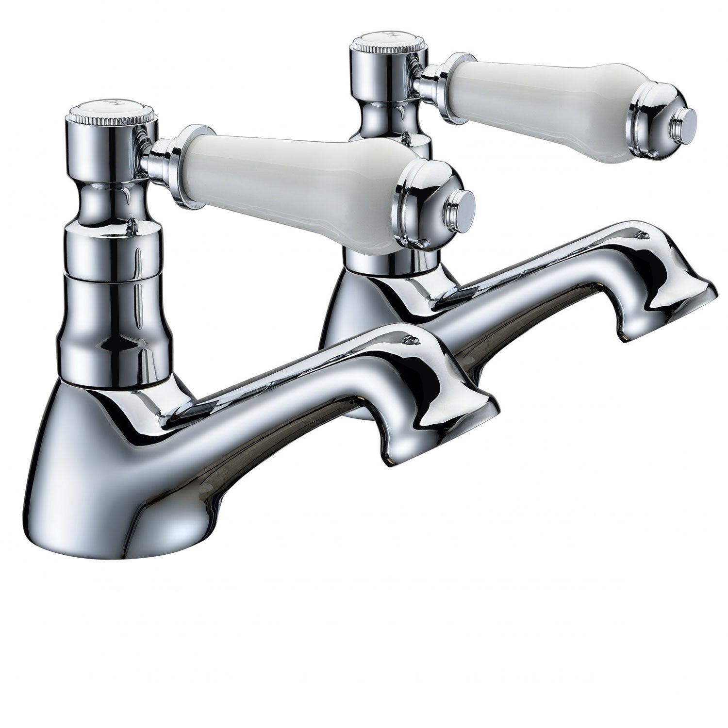 Traditional Imperior Style Chrome Single Pair Of Hot And Cold Bath Taps