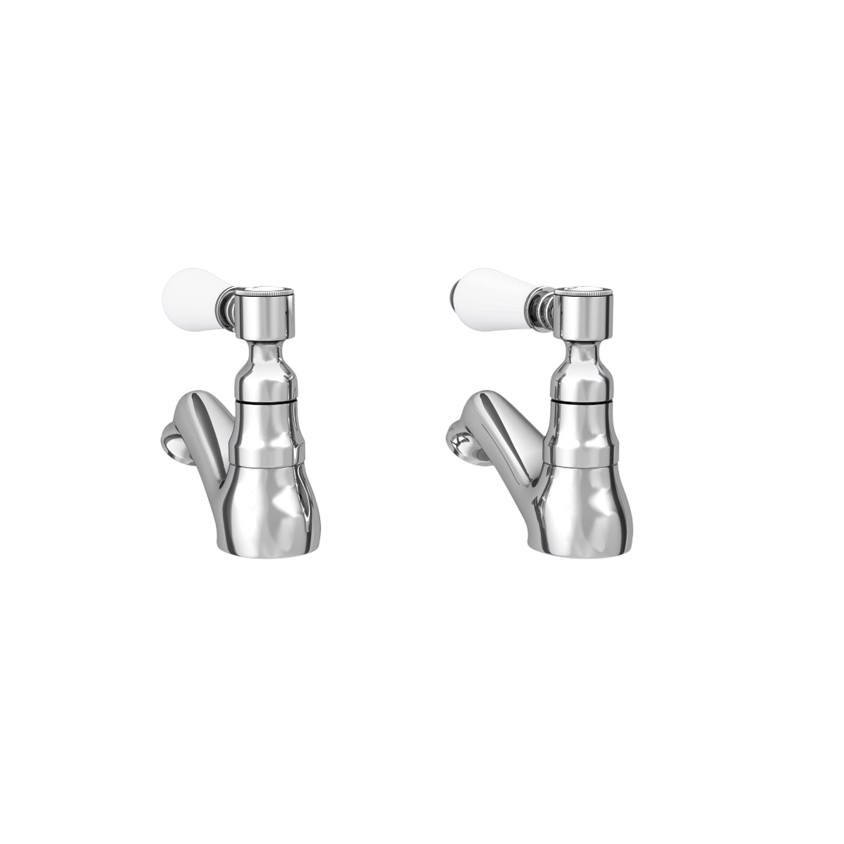 Traditional Imperior Style Chrome Single Pair Of Hot And Cold Bath Taps