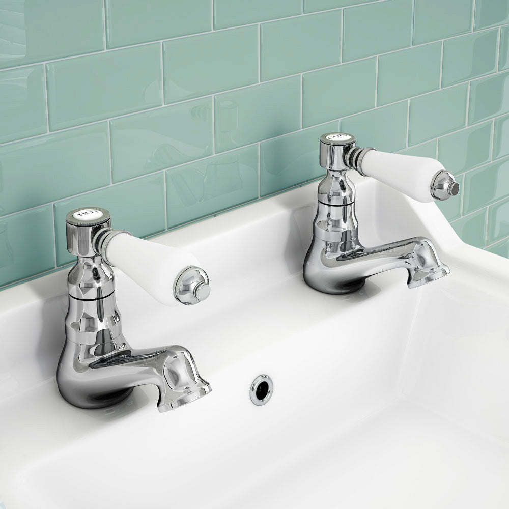 Imperior Traditional Bathroom Set Of Twin Basin Taps & Twin Bath Filler Taps