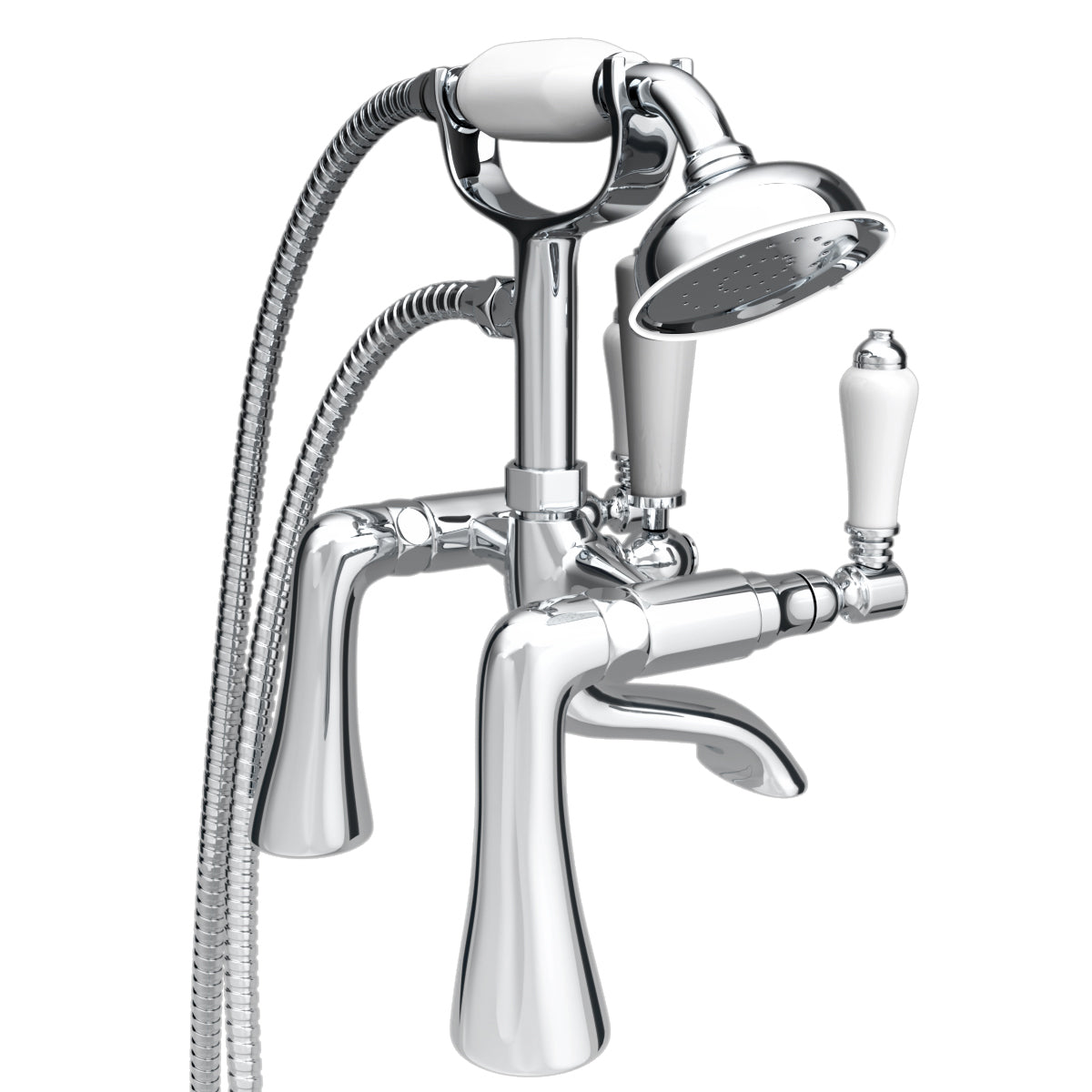 Trafford Basin Brass Taps & Bath Shower Mixer Taps Chrome