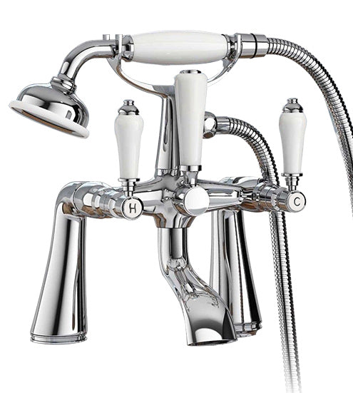 Imperior Traditional Design Freestanding Bath Shower Mixer Tap With Handheld Kit