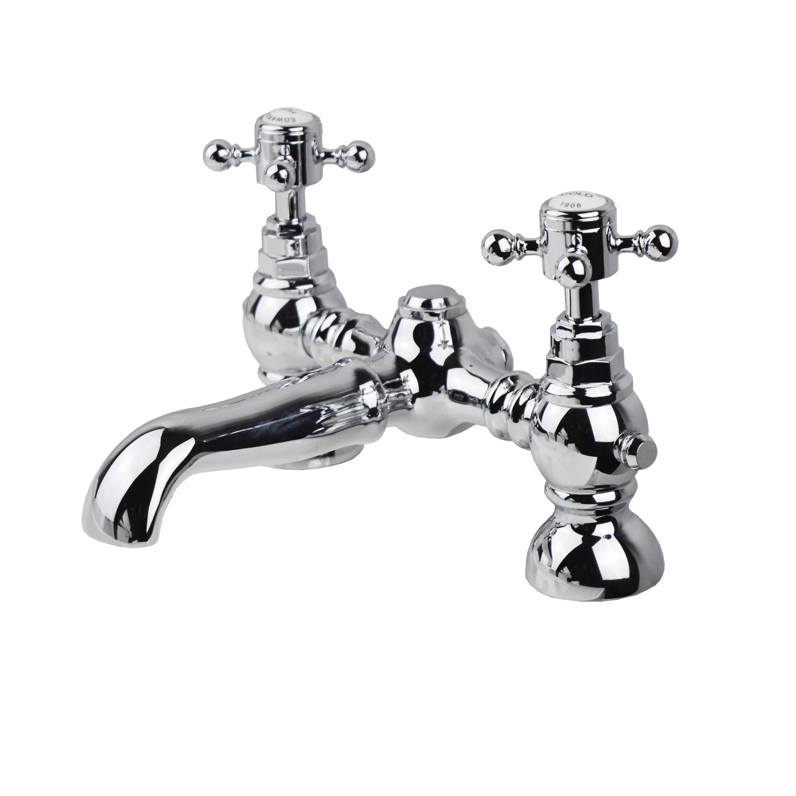 Churchill Traditional Cross Head Chrome Deck Mounted Bath Filler Tap