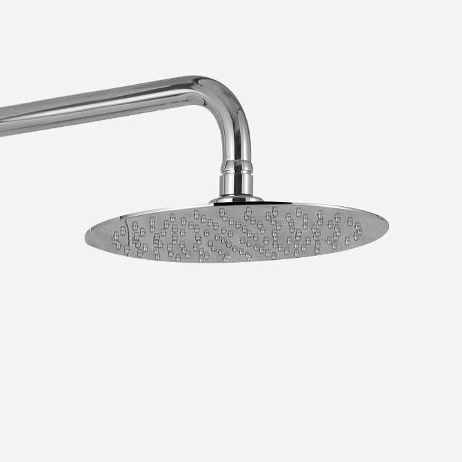 Lily 2 Dial 1 Way Round Concealed Thermostatic Mixer Valve & Thin 200mm Round Shower Head Chrome