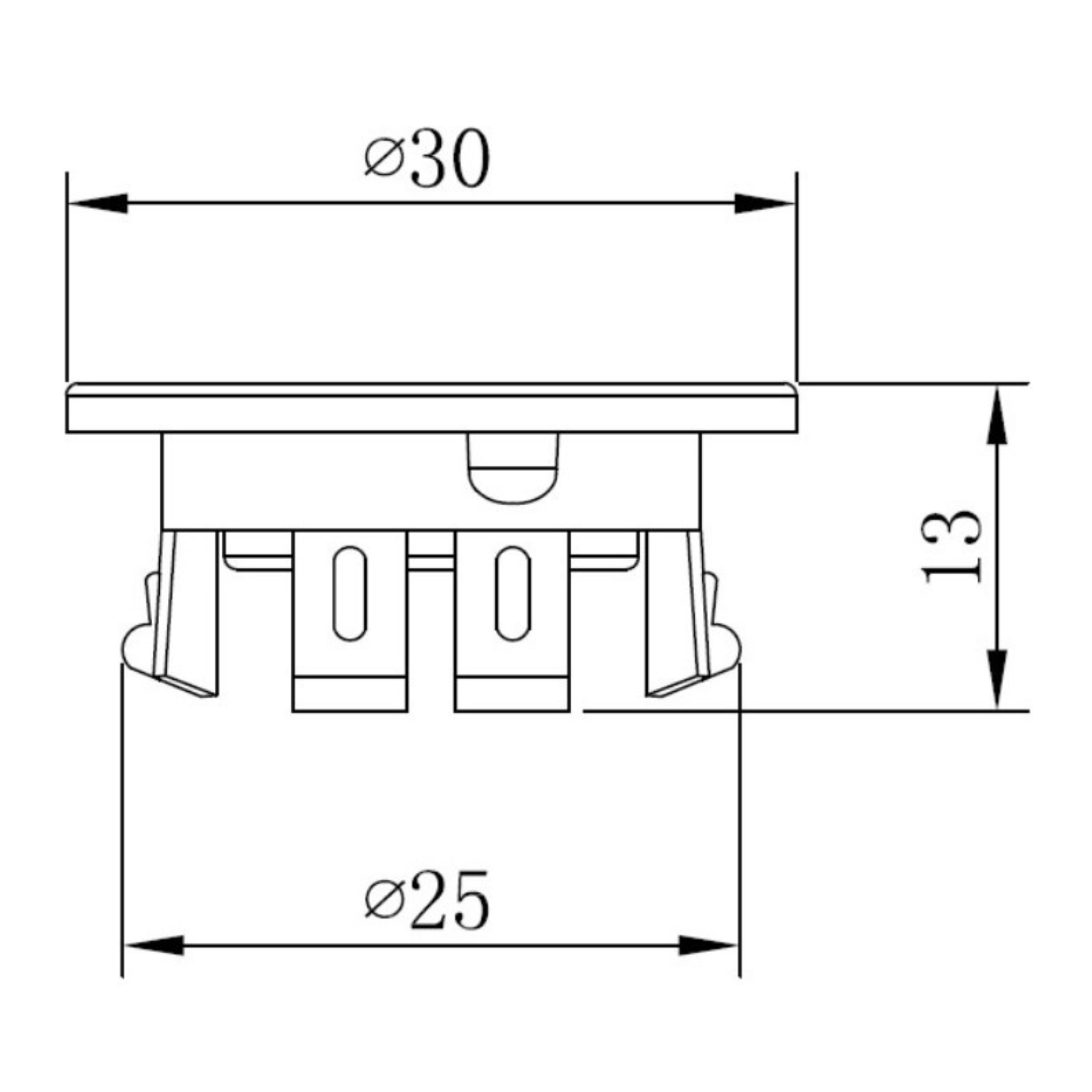 Technical drawing/blueprint of a cylindrical object with dimensions labeled