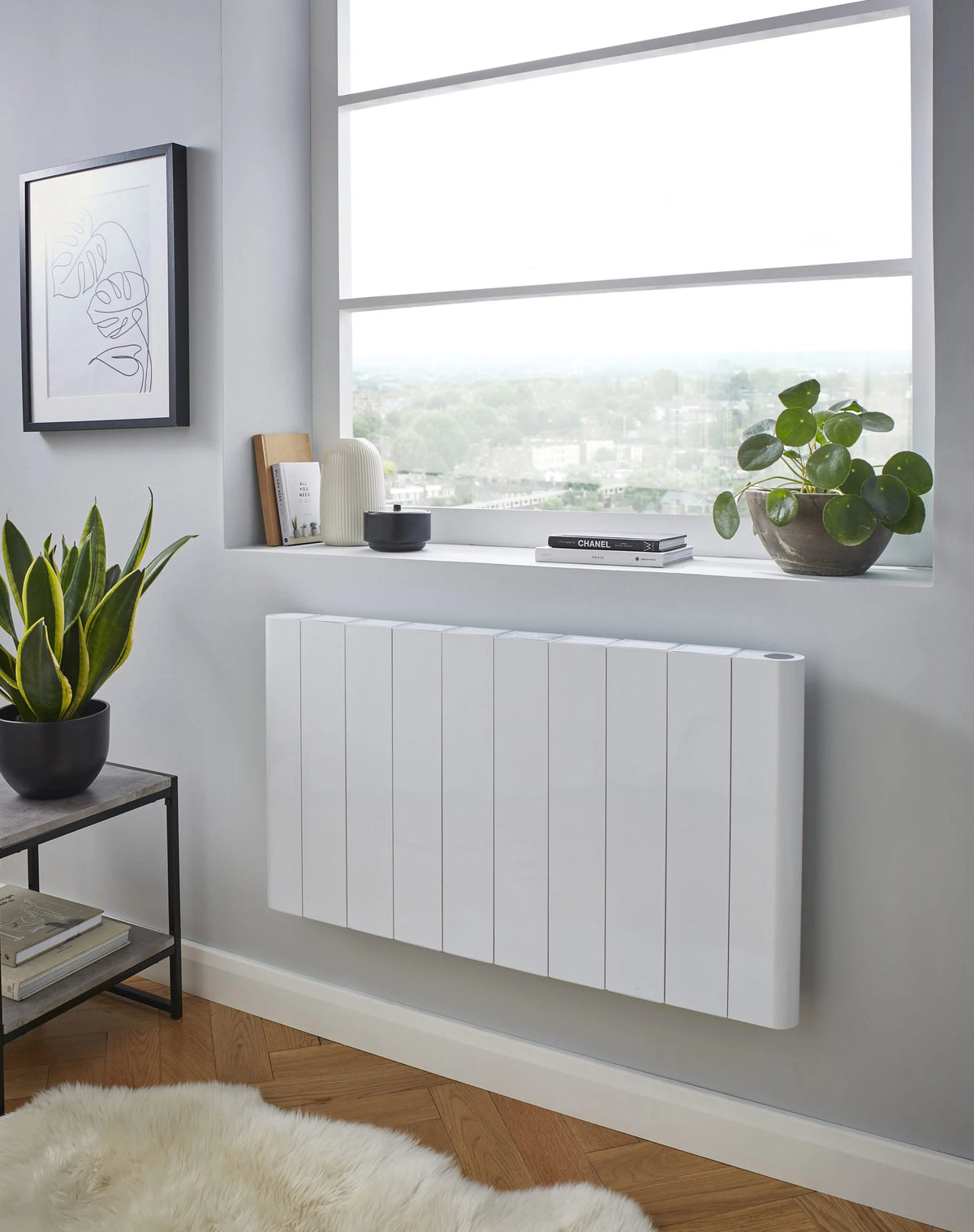 Kartell Capri 500 x 544mm White Wall Mounted Electric Aluminium Panel Heater - CAP500-544W