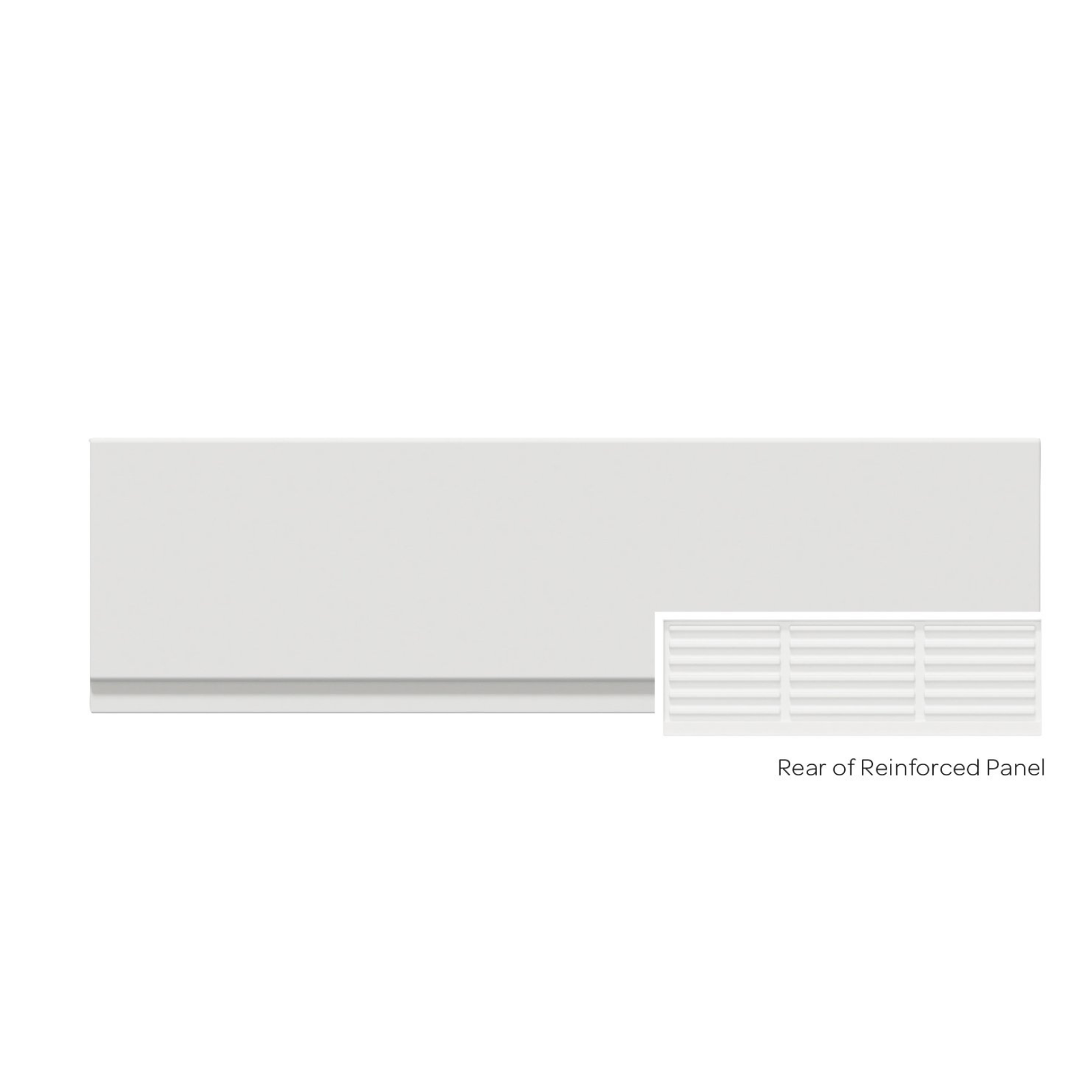 Rear view of a reinforced panel with a vent on a white background