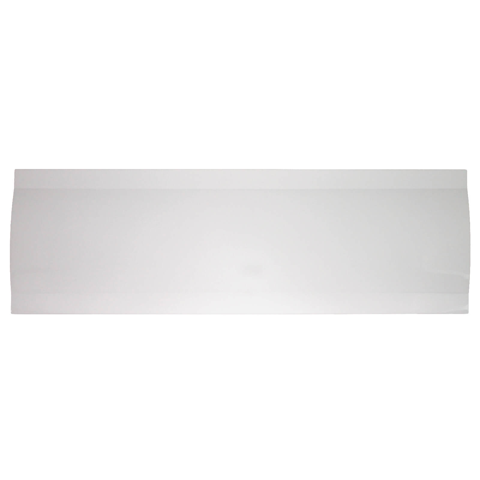 Rectangular white panel on a white background