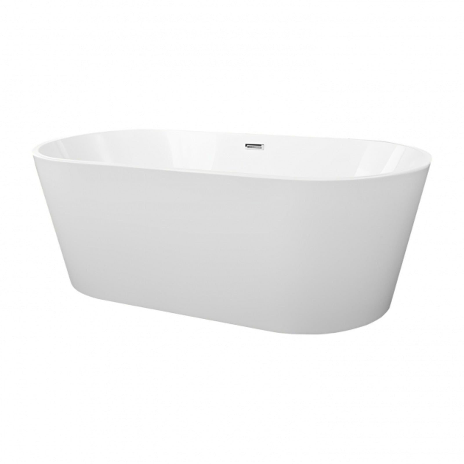 White freestanding bathtub on a white background