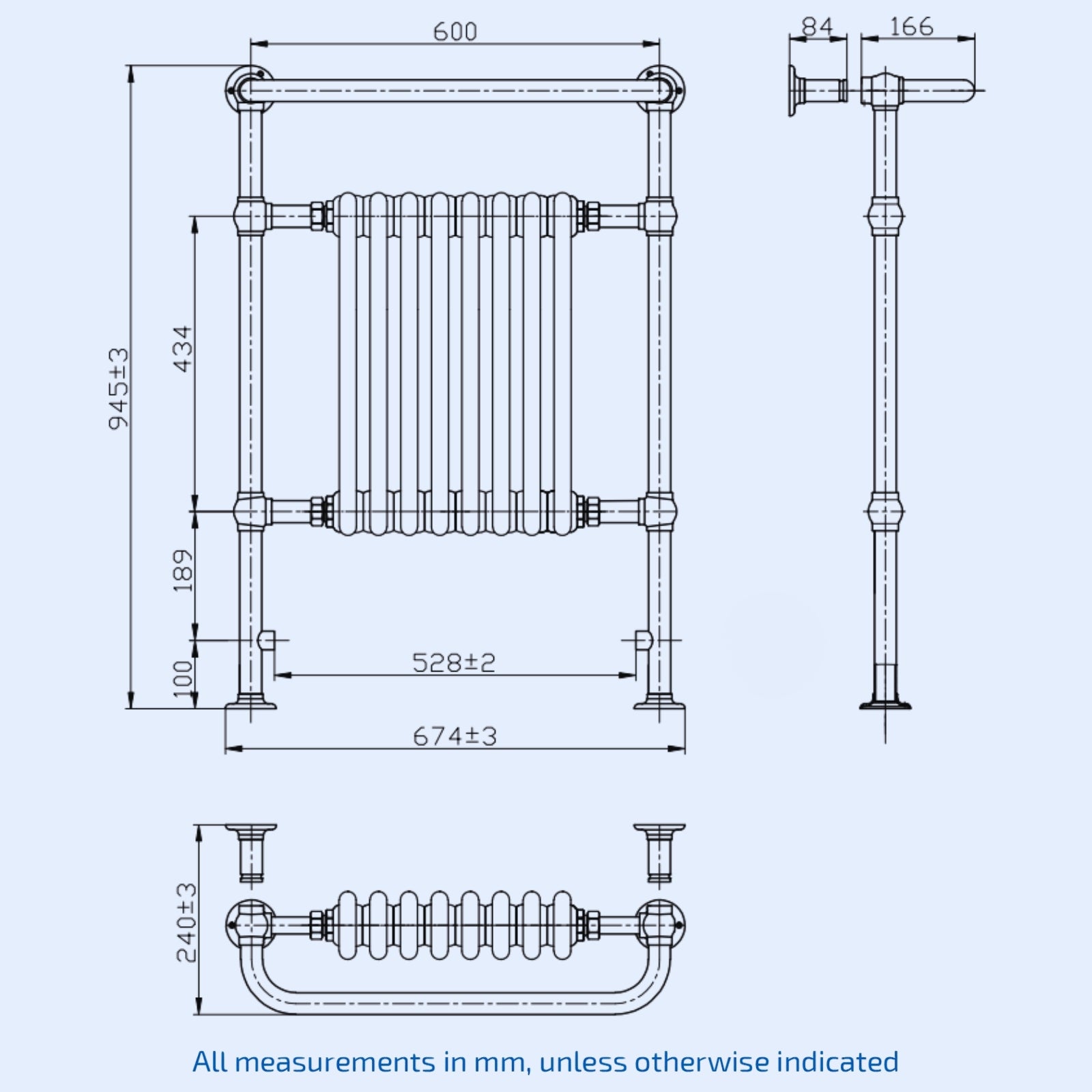 Kartell Las Vegas Design Radiator 945mm H x 675mm W Chrome & White Vertical Designer Towel Rail - LAS