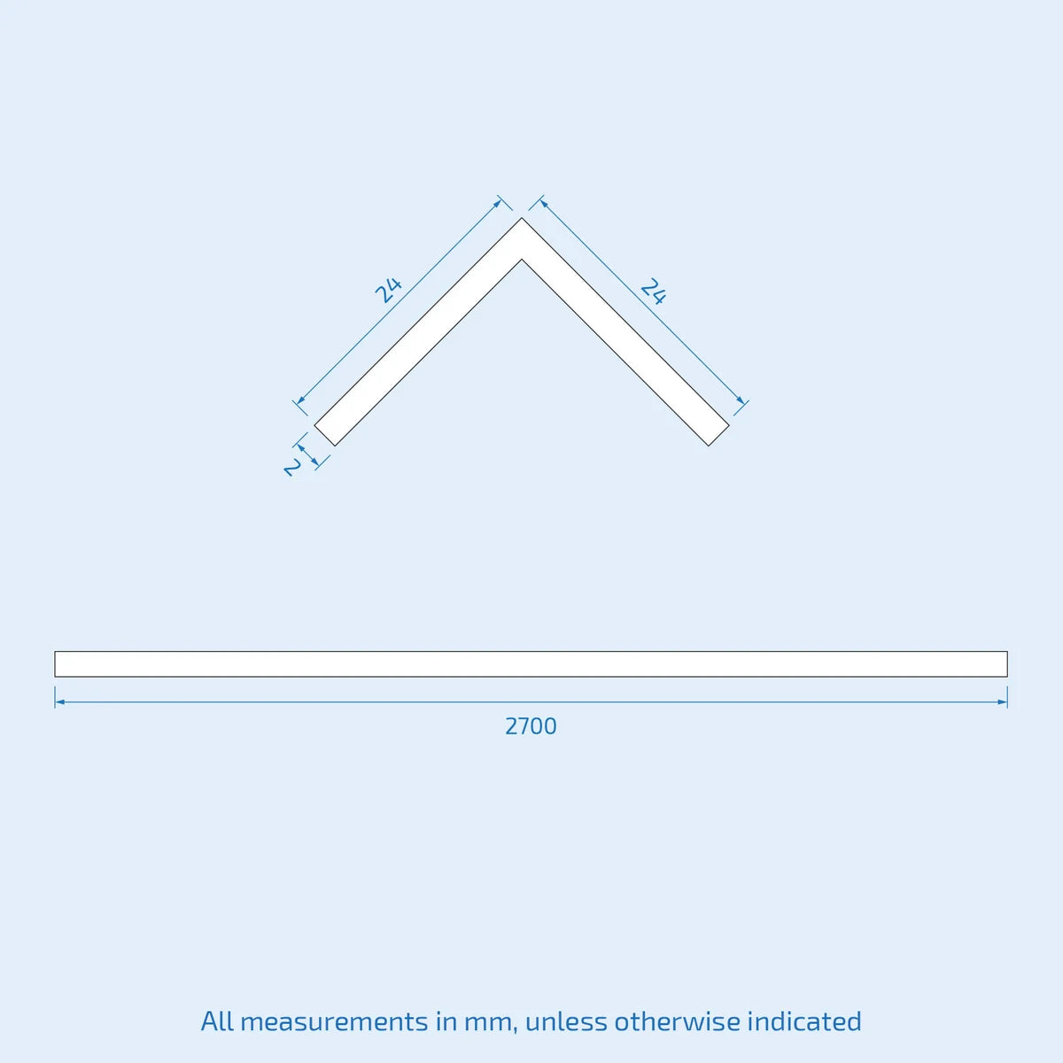PVC L Shape External Corner 2700mm Panelling Trim - Black