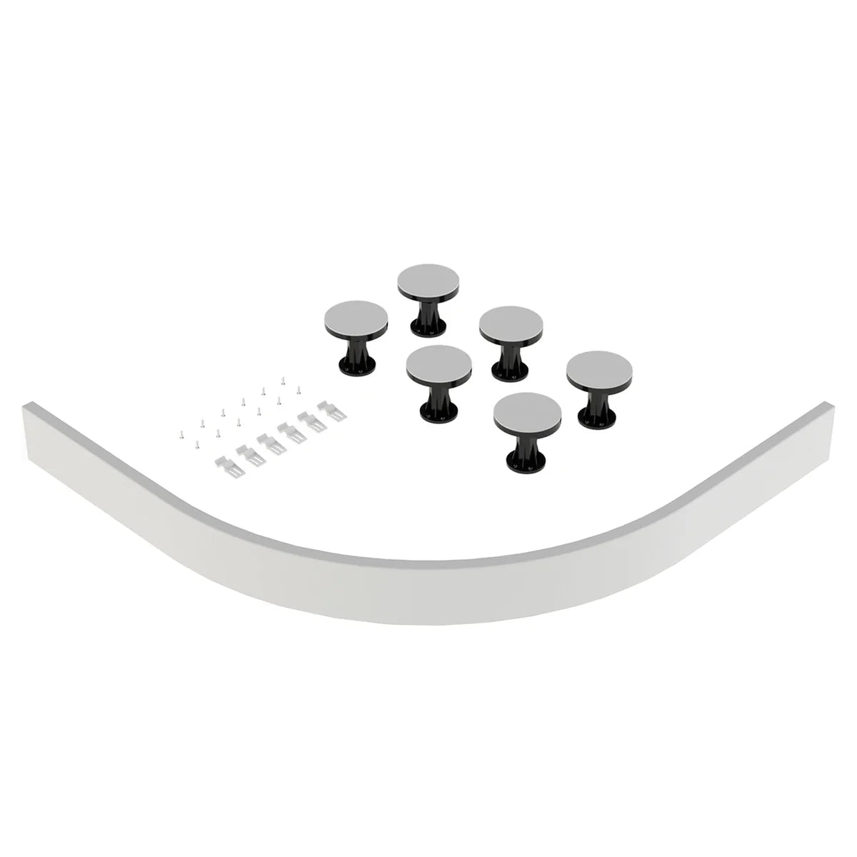 Easy Plumb 900 x 700 mm Curved Shower Tray Panel and Leg Set - Suitable for Quadrant & Offset Quadrant Trays