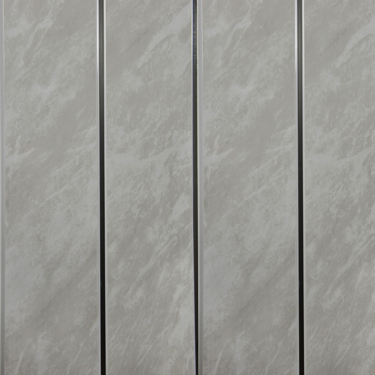 PVC Wall Panel Light Grey Marble Silver 2700mm x 200mm x 6mm Pack Of 5