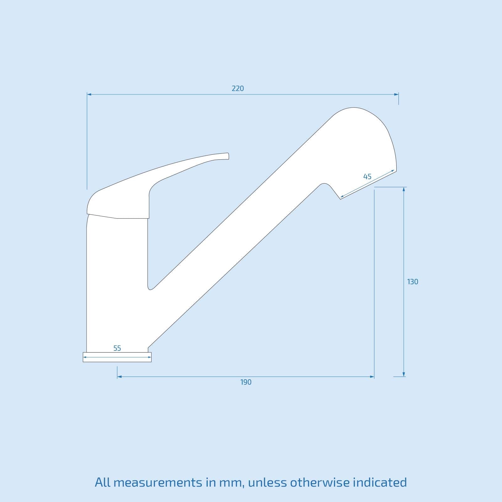 Contemporary Matte Black Kitchen Single Lever Pull-Out Mixer Tap