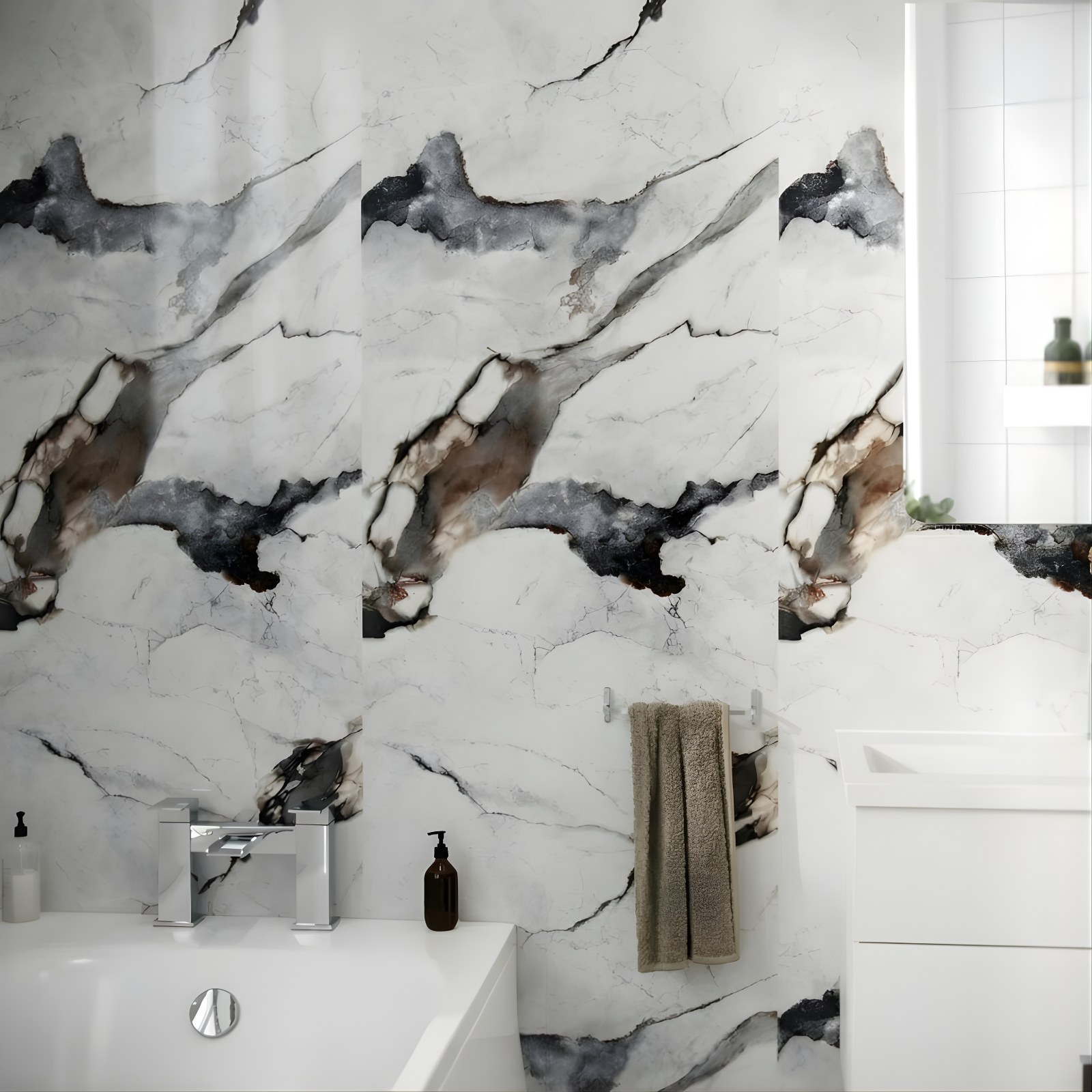 Luna Marble Gloss PVC Shower Wall Panel 1000mm x 2400 mm x 10mm