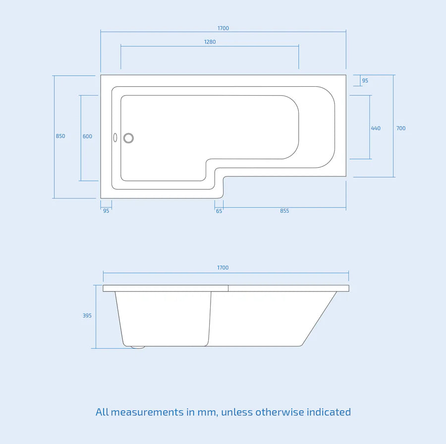 Nanuya L-Shaped LH Shower Bath Basin Vanity Toilet Set Brushed Brass Taps