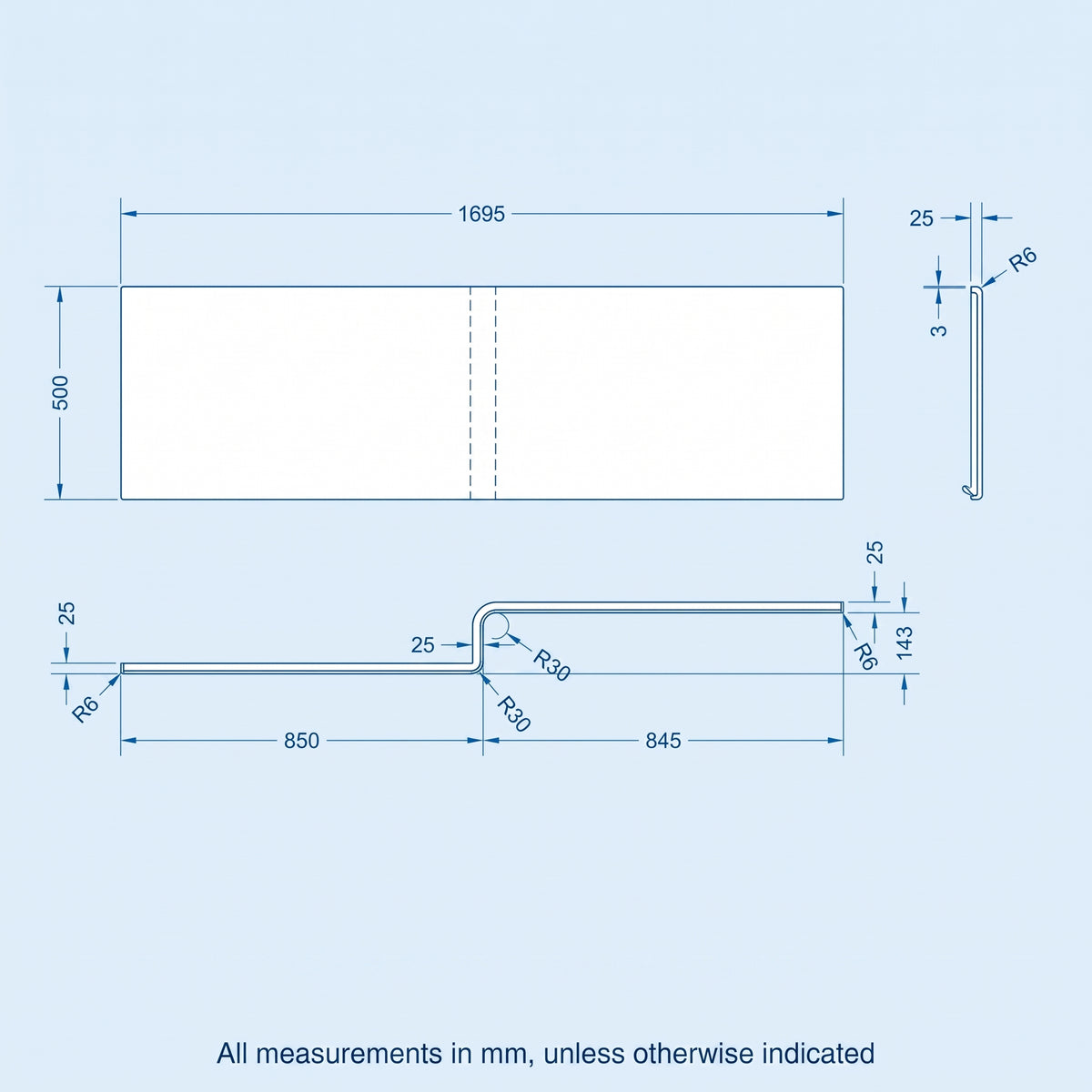 1700mm L-Shaped RH Bath Shower with Front Panel & Screen, 500mm Square Full Pedestal & Toilet - Set with Chrome Fittings