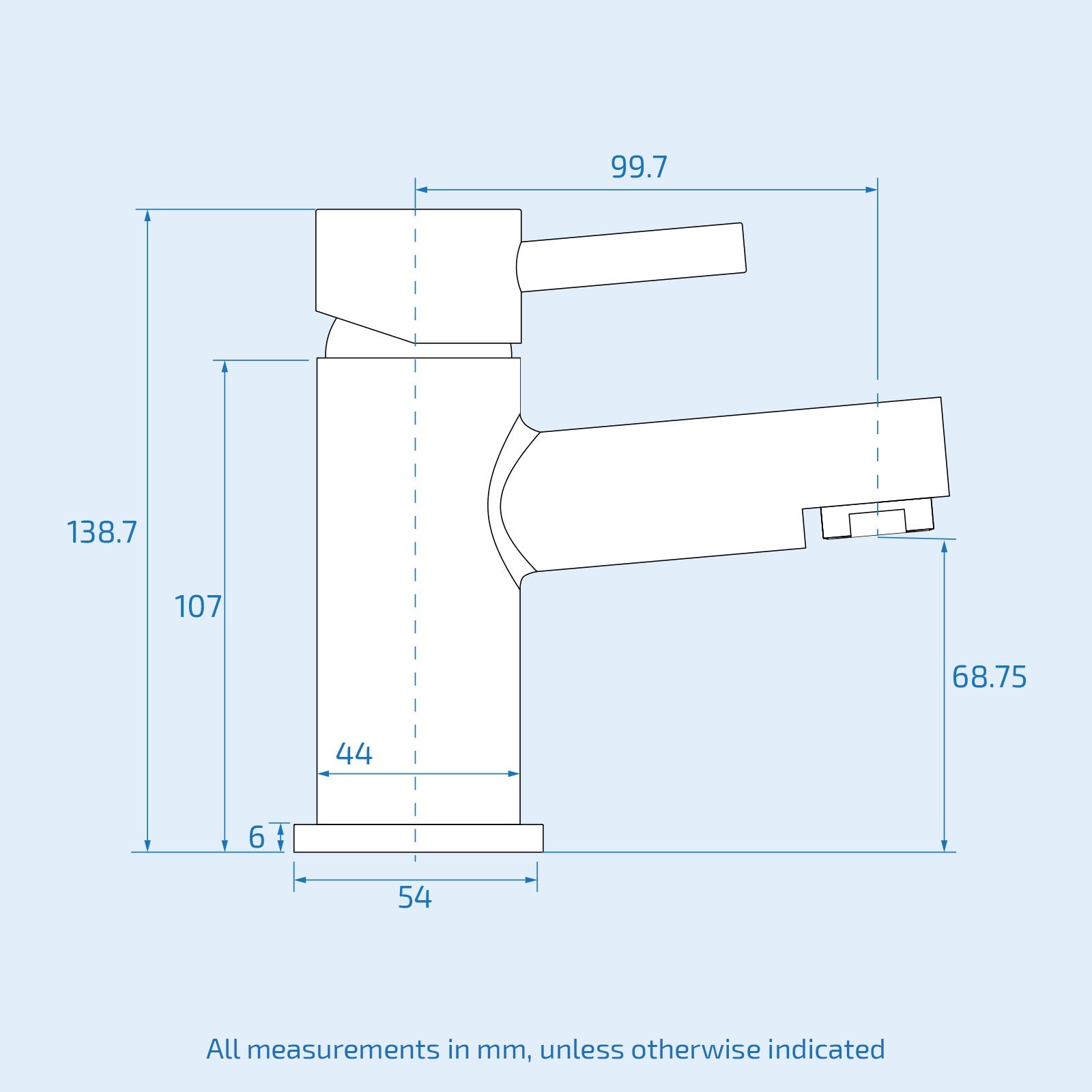 Marc Modern Deck Mounted Bath Filler Tap & Basin Sink Single Lever Tap