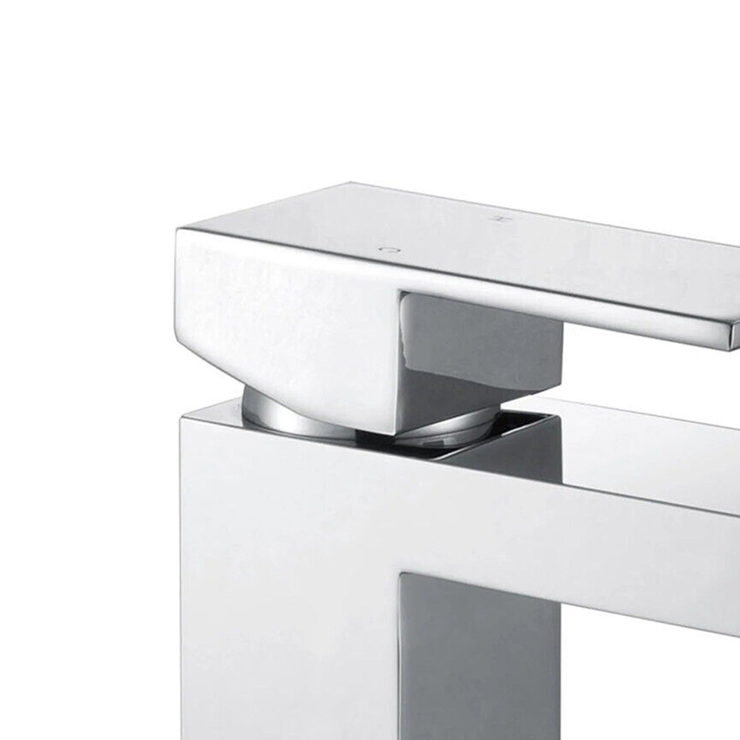Chrome Modern Basin Mono Mixer Tap Single Lever Square Design