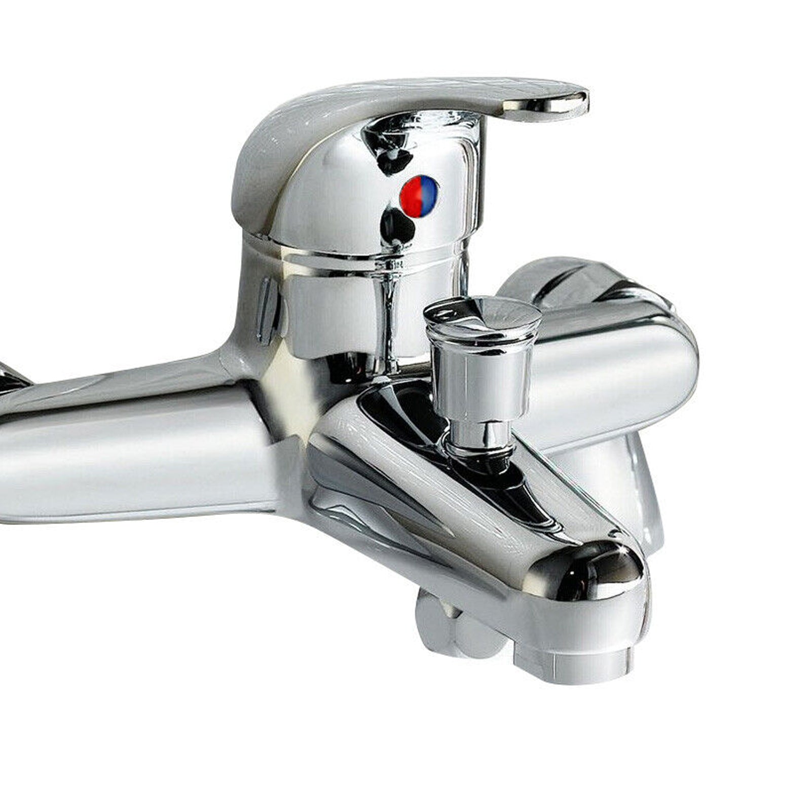 Brass Chrome Deck Mounted Bath Shower Mixer Tap Lever Handle Modern